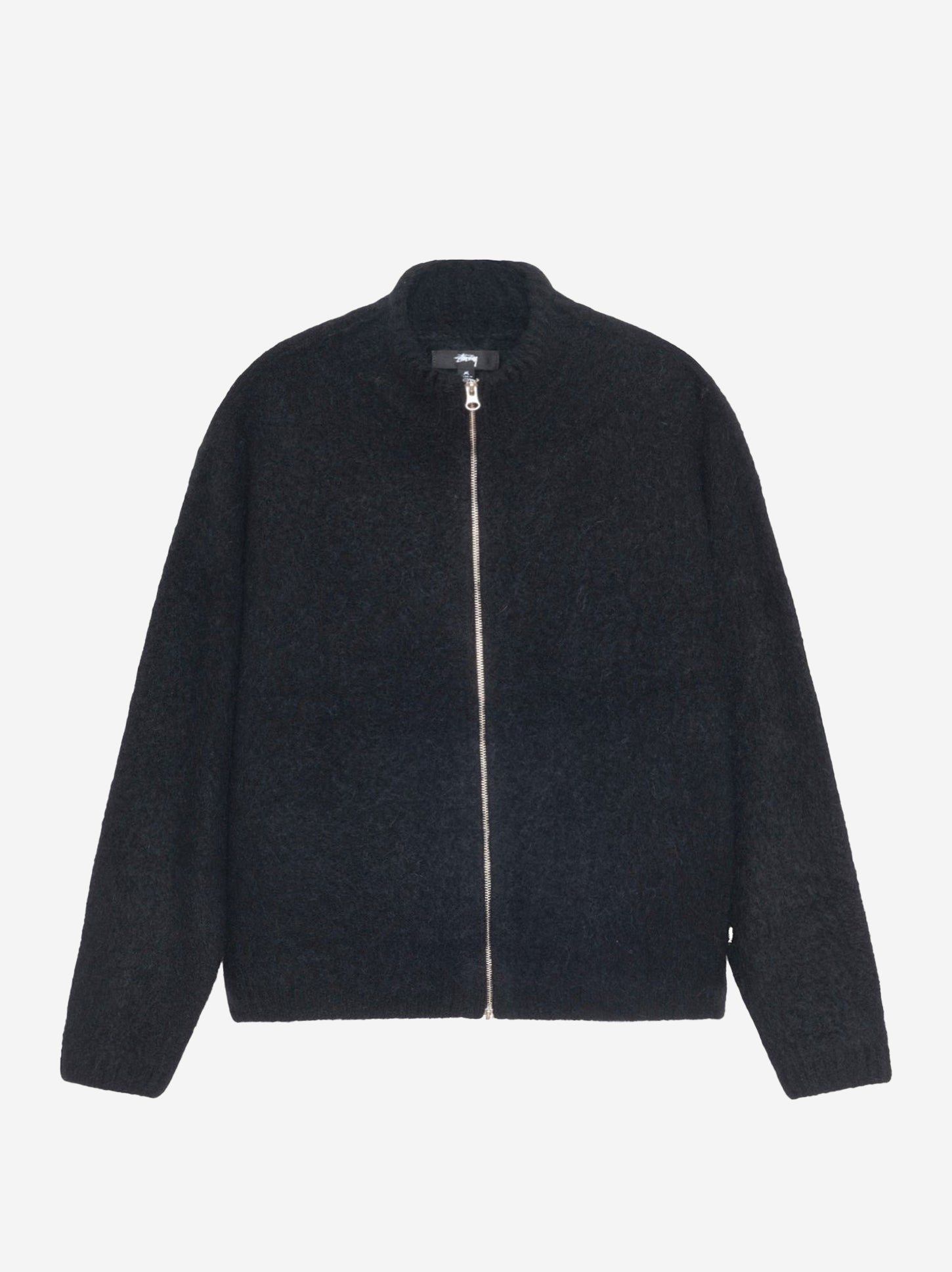 ◆Brushed Wool Zip Up Swe ater Brushed wool knit w/ zipper