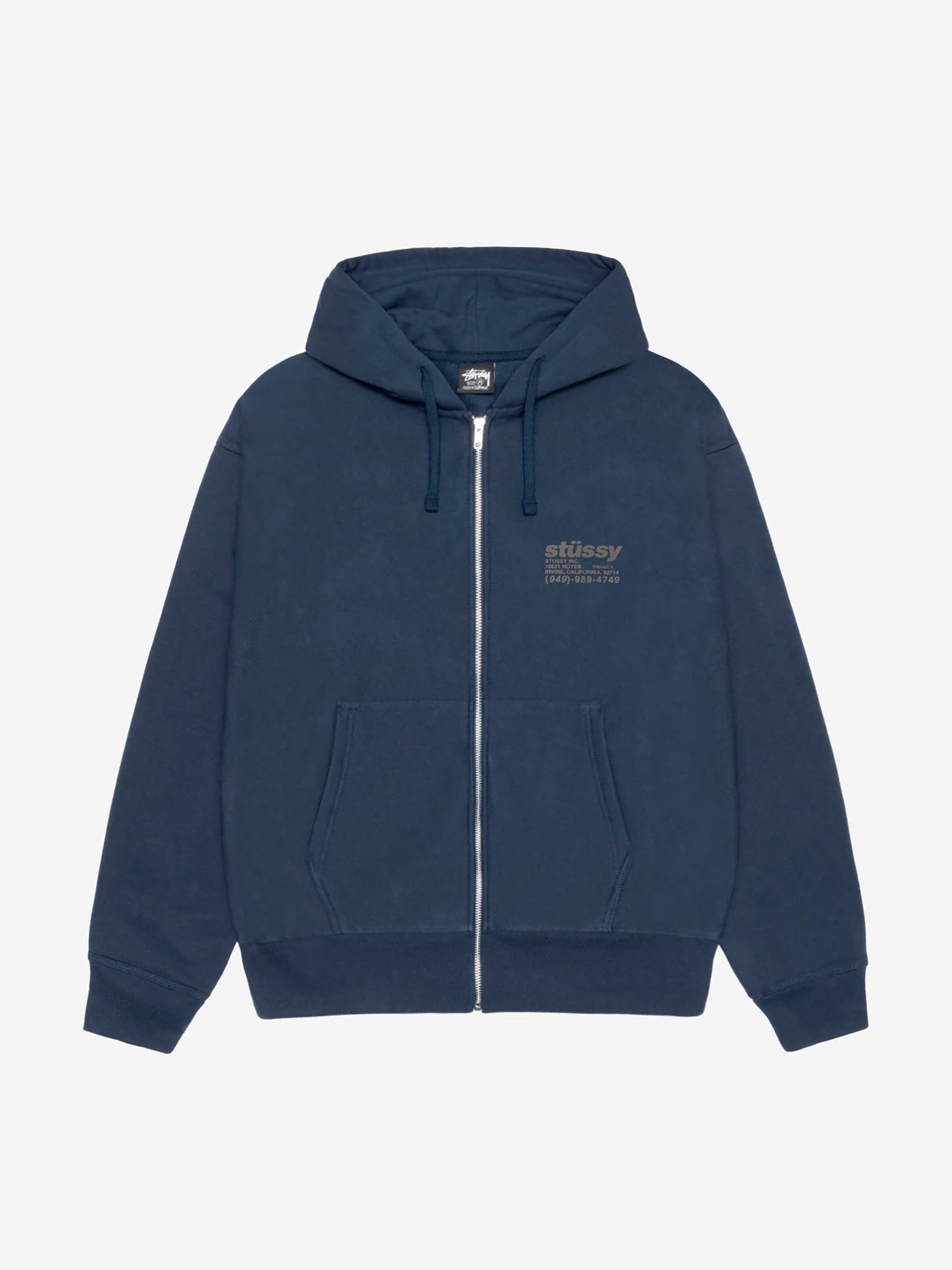 Stussy Dna Zip Hood - Navy – Goodhood