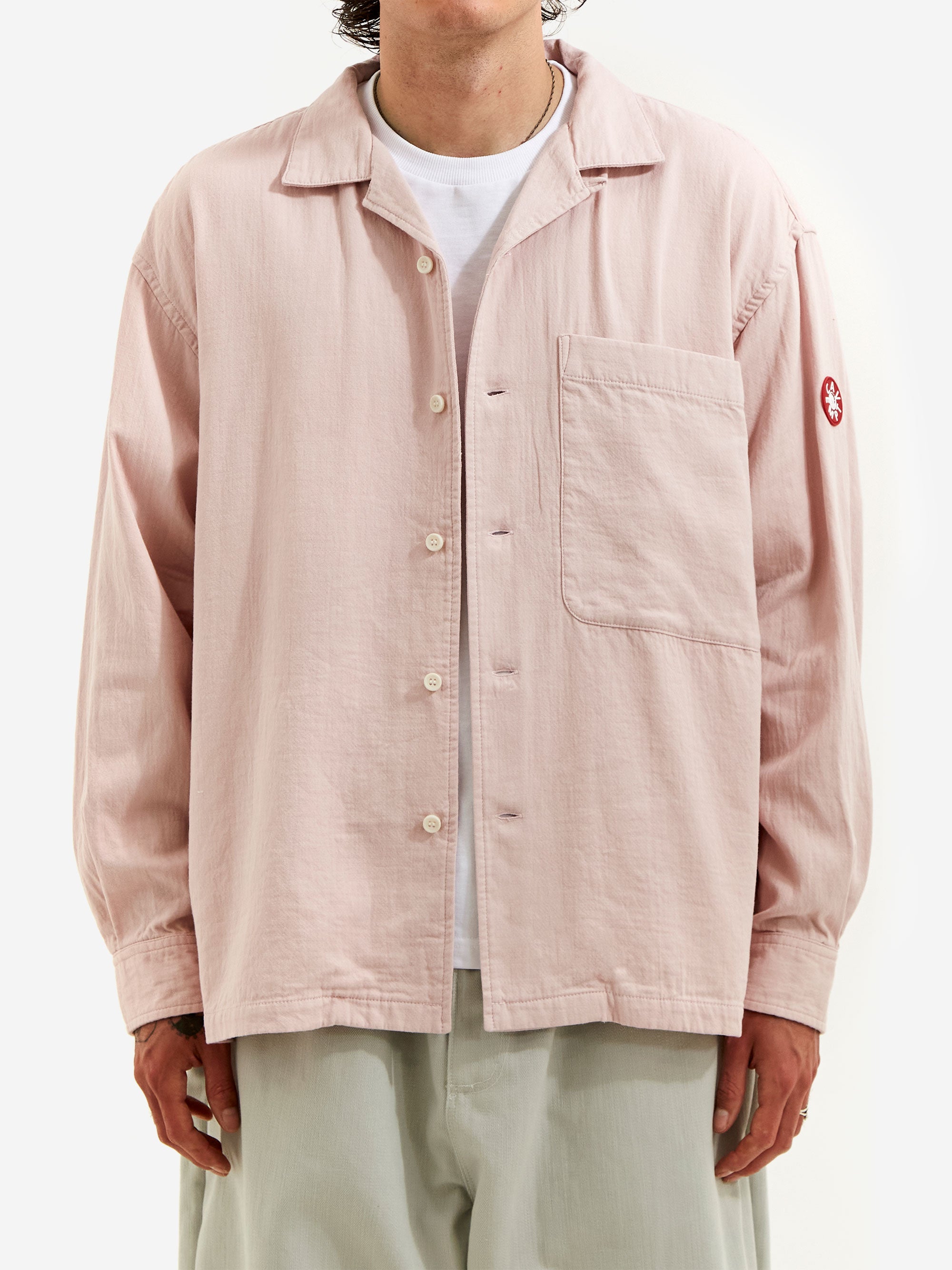 C.E Cav Empt Cotton LPOC Open Shirt - Pink – Goodhood