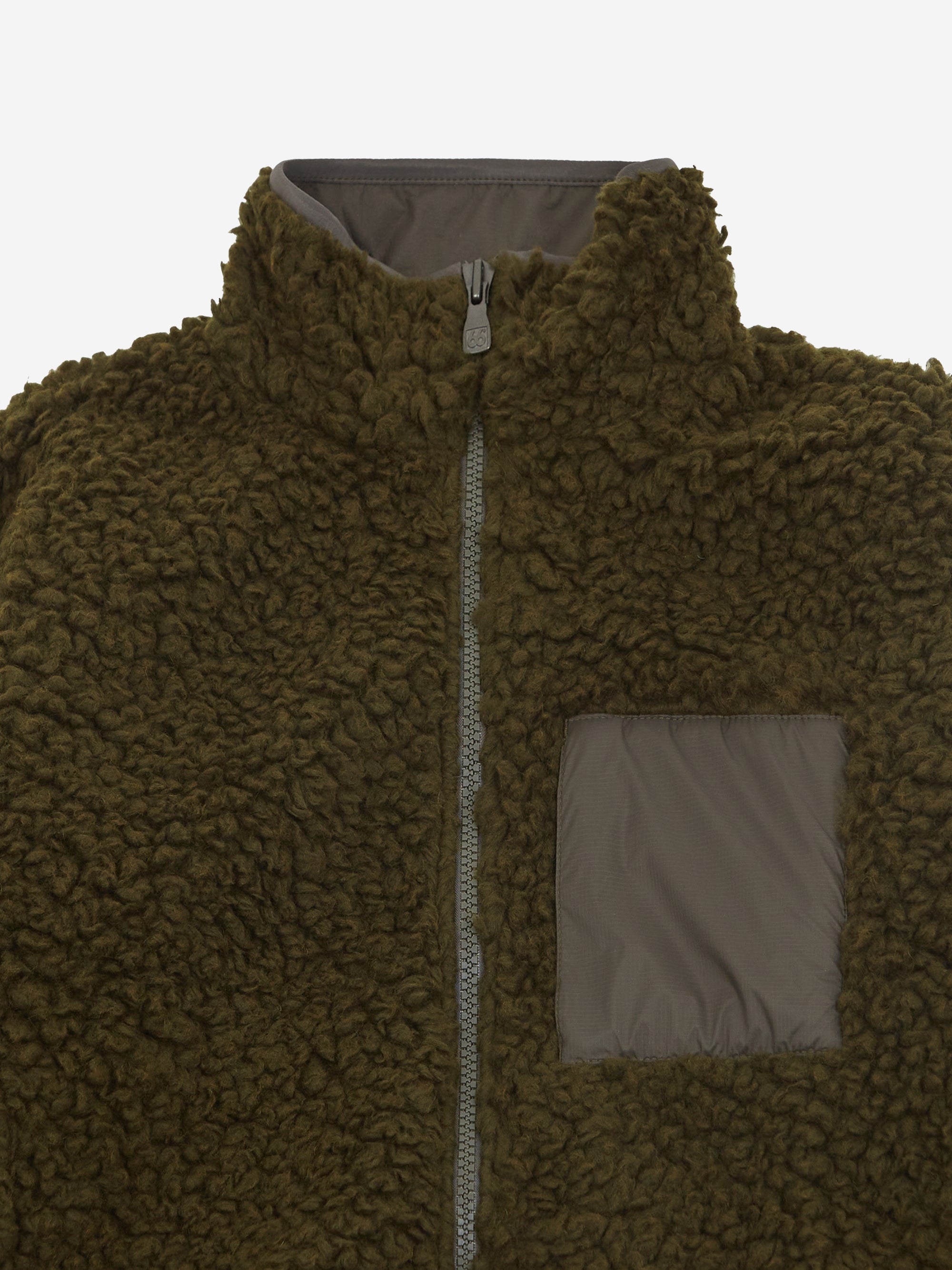 66° North Varmahlid Shearling Zip Neck Fleece - Alpine Grimmia, view 3