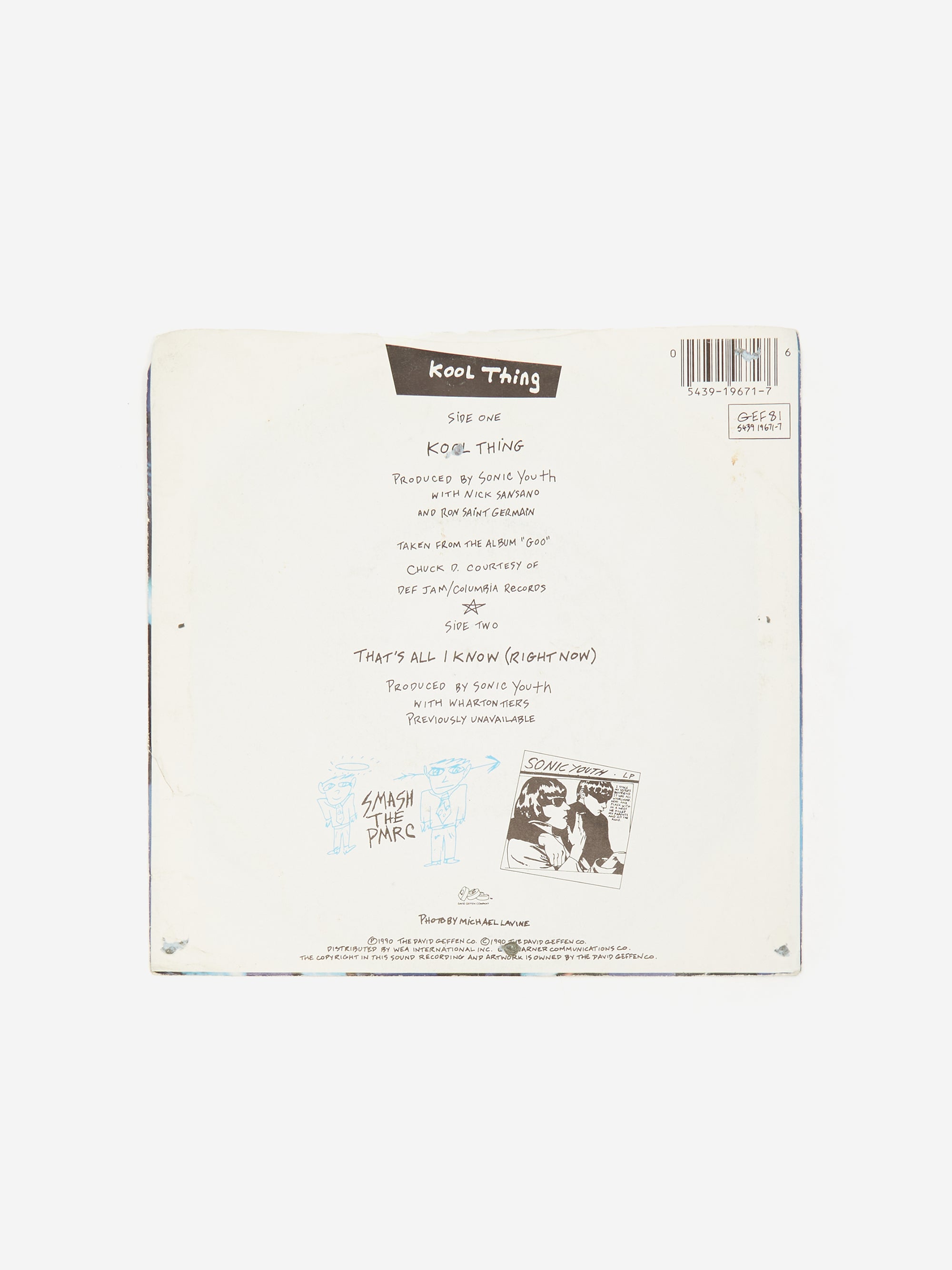 Unified Goods 90's Sonic Youth Kool Thing 7" Single Goodhood