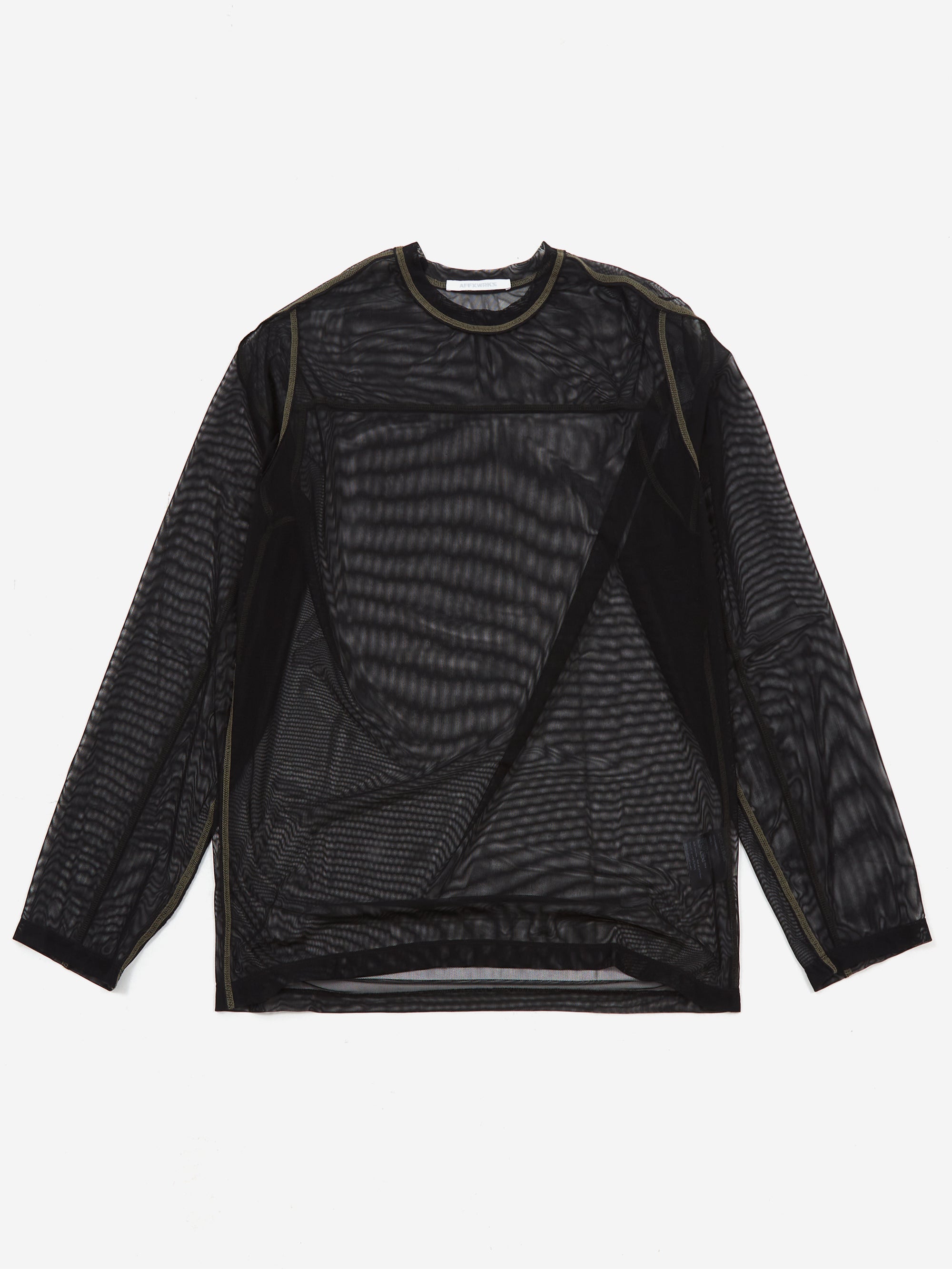 Black mesh sweatshirt best sale