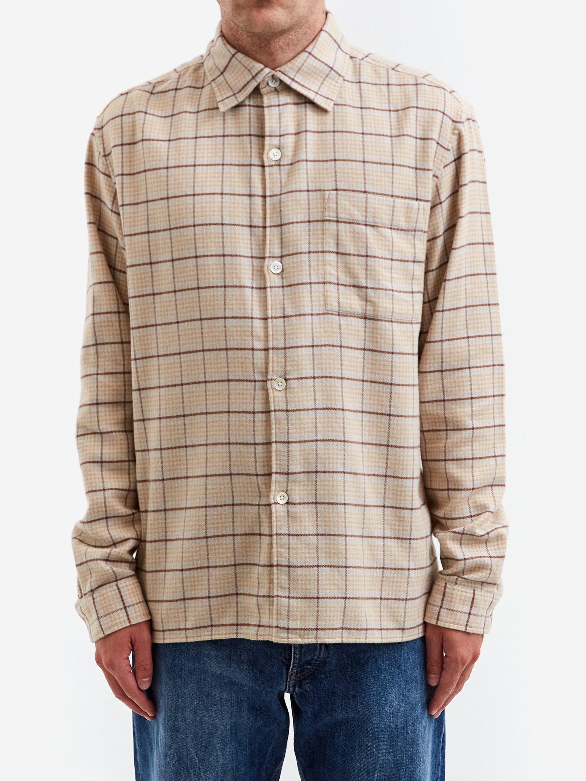 ANOTHER ASPECT ANOTHER Shirt 4.0 - Brown/Yellow Stripe, view 2