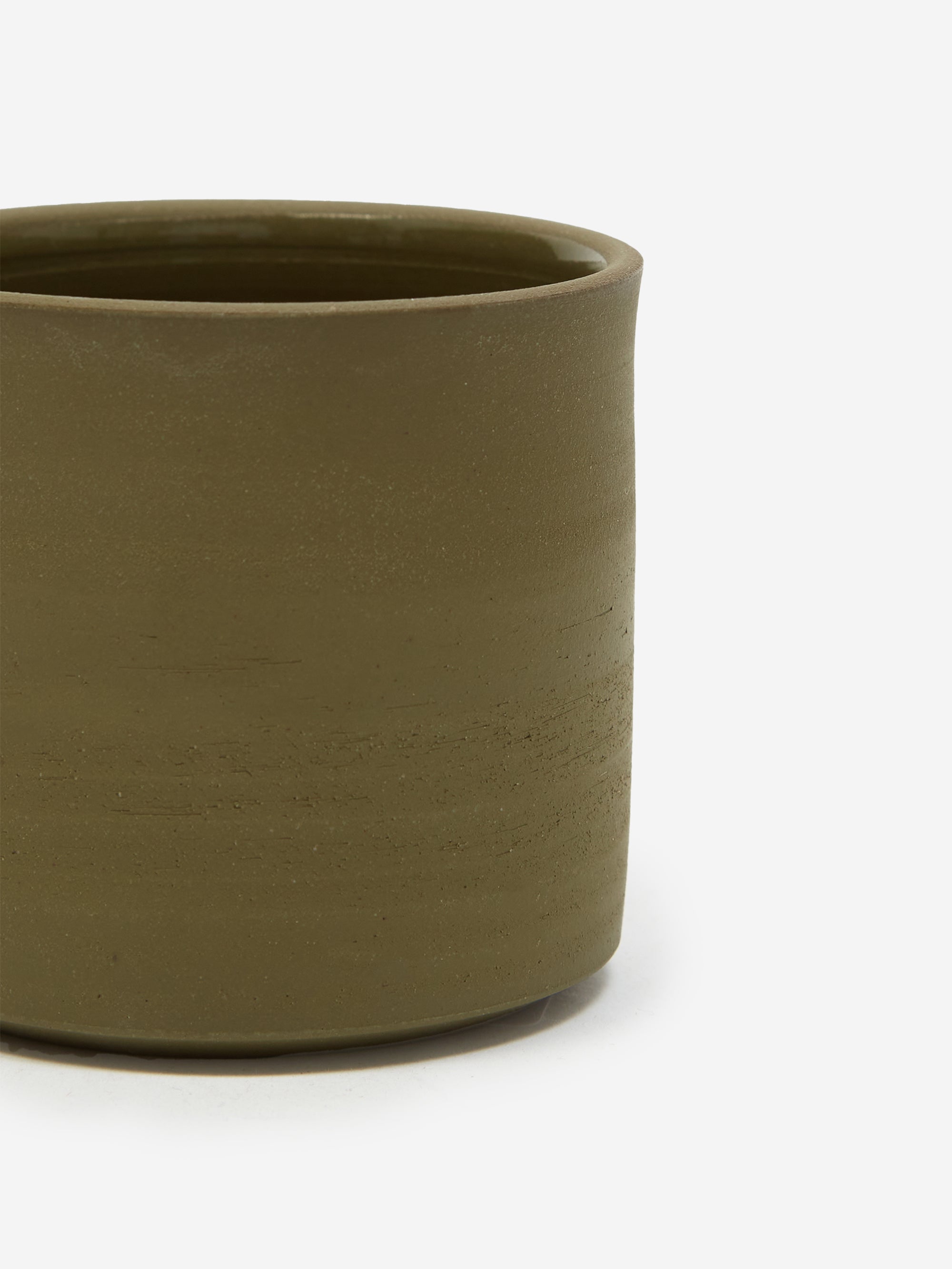 AR Ceramics Handmade Flat White Cup - Moss, view 2