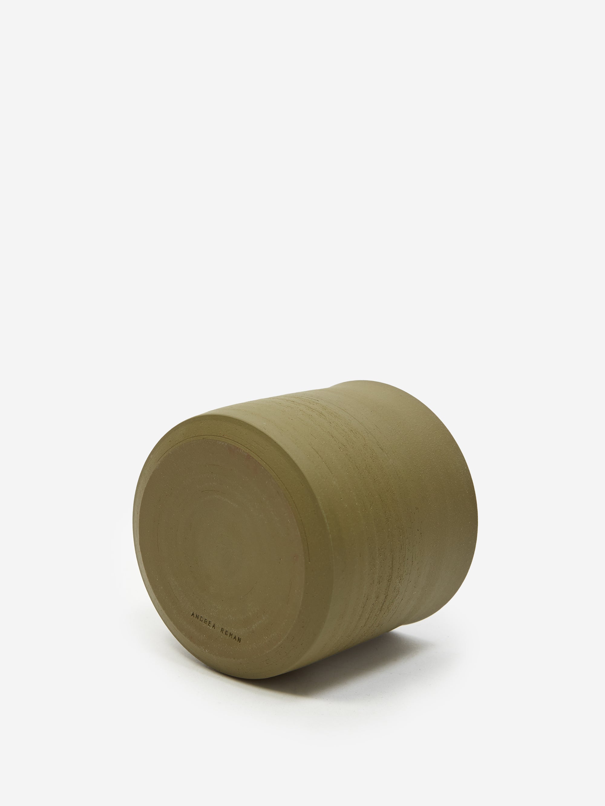 AR Ceramics Handmade Flat White Cup - Moss, view 3