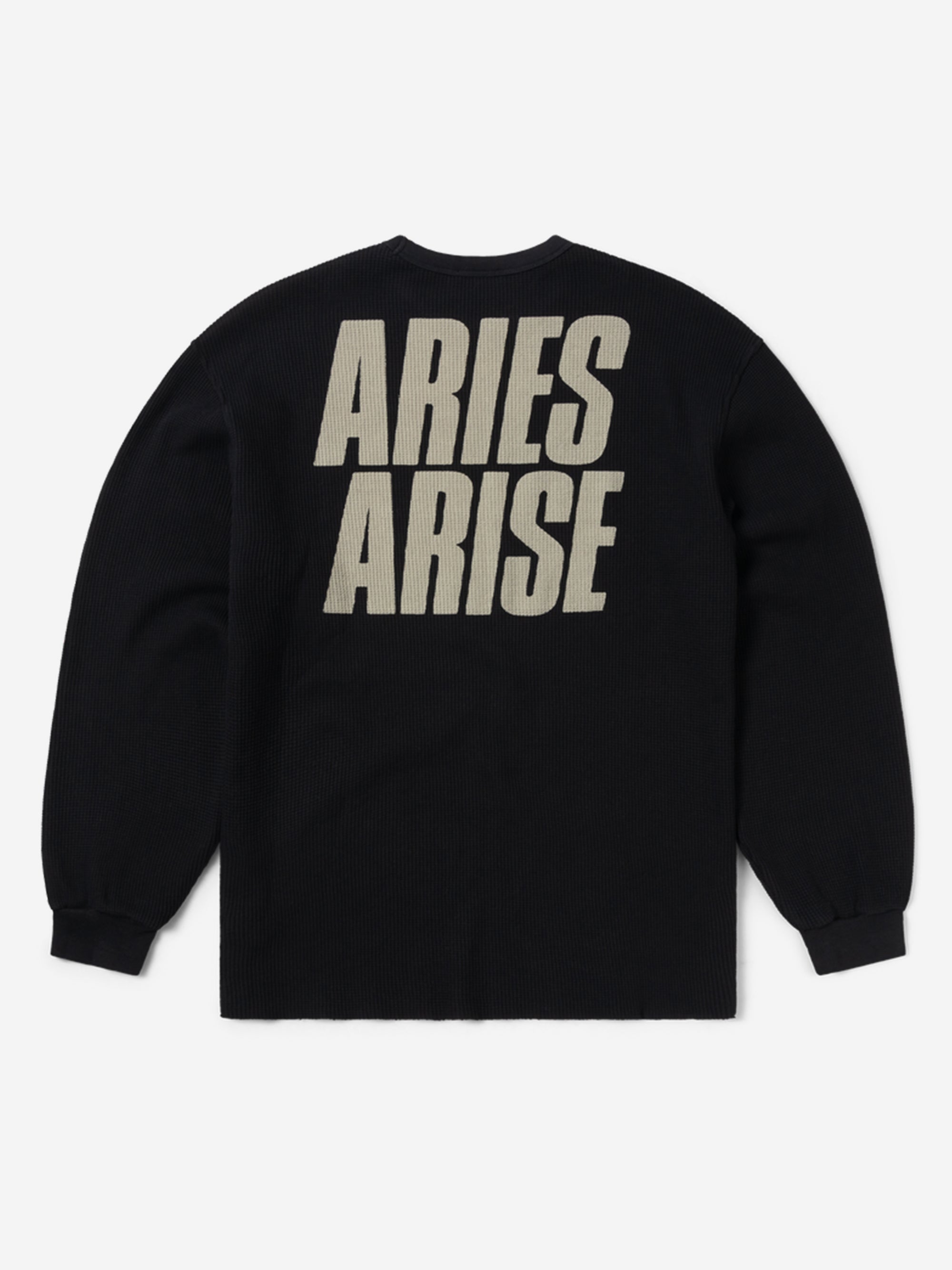 Aries Peace Press Gothic Waffle LS Tee - Black – Goodhood
