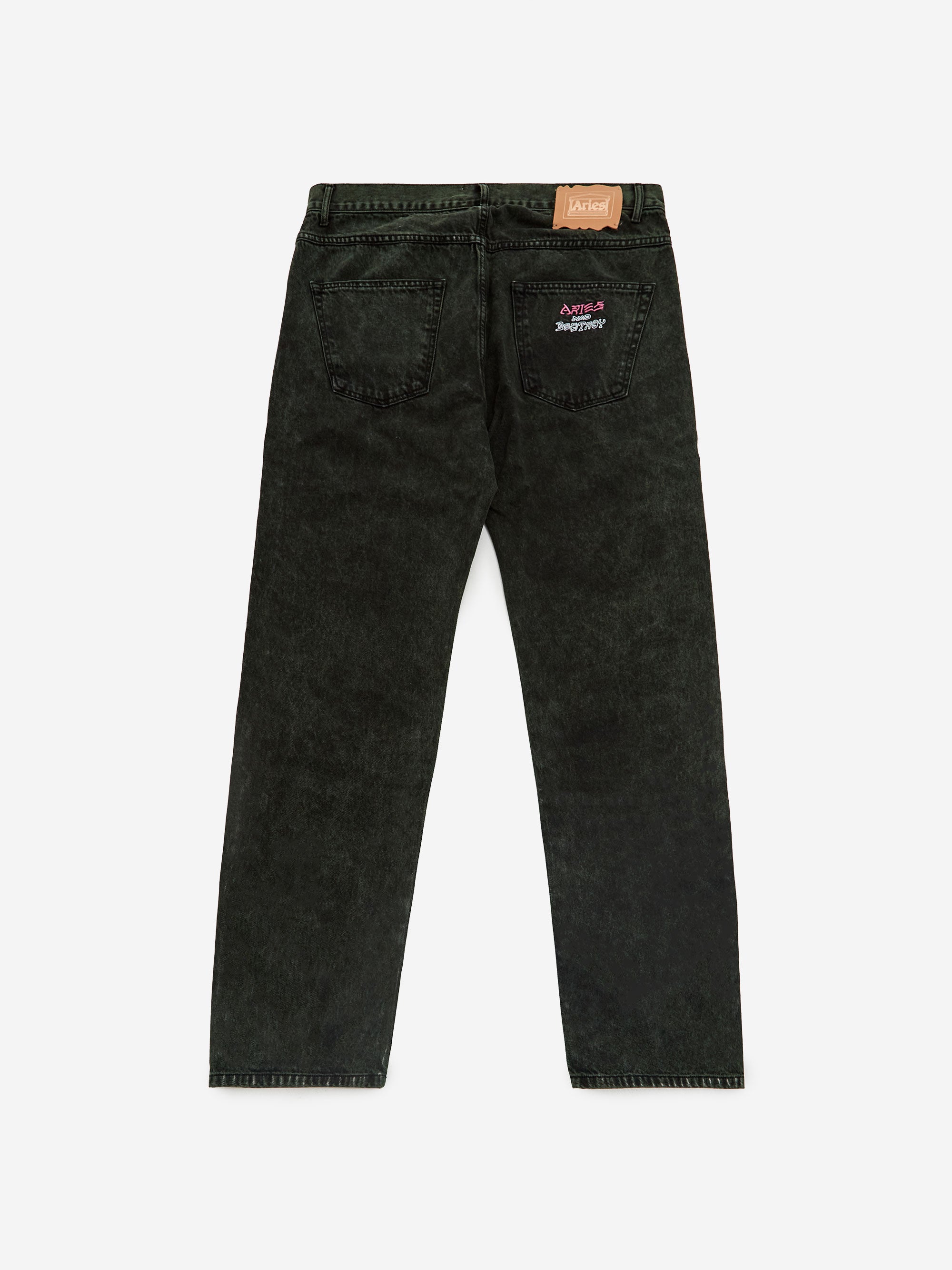 Aries Acid Wash Batten Jean W - Black, view 3