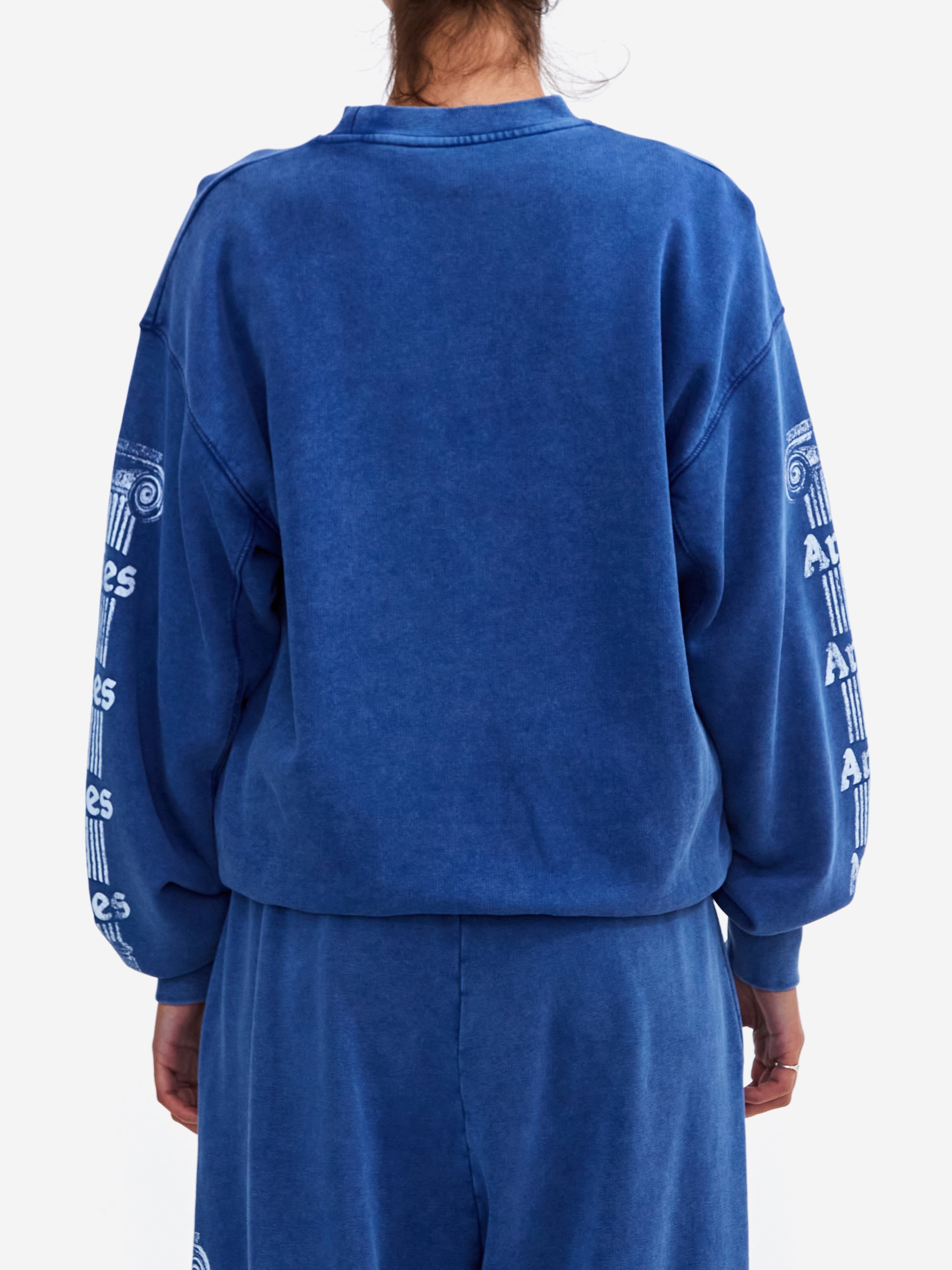 Aries Aged Ancient Column Sweatshirt - Blue, view 3