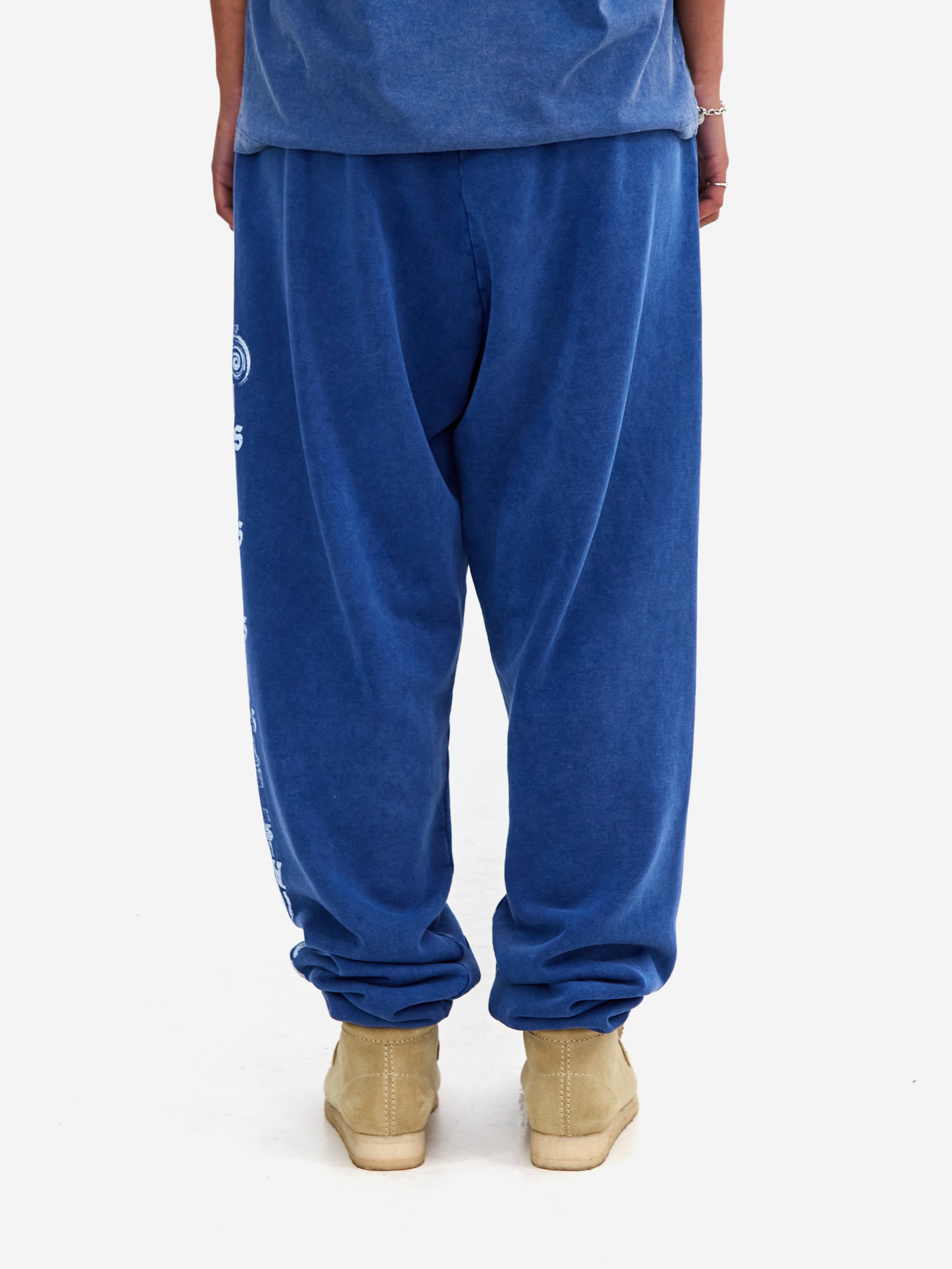 Aries Aged Ancient Column Sweatpant - Blue – Goodhood