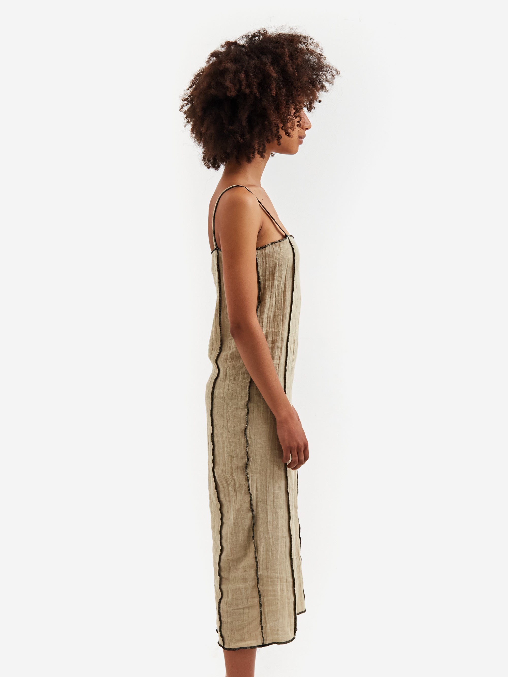 Baserange Shok Slip Dress - Acacia Brown – Goodhood