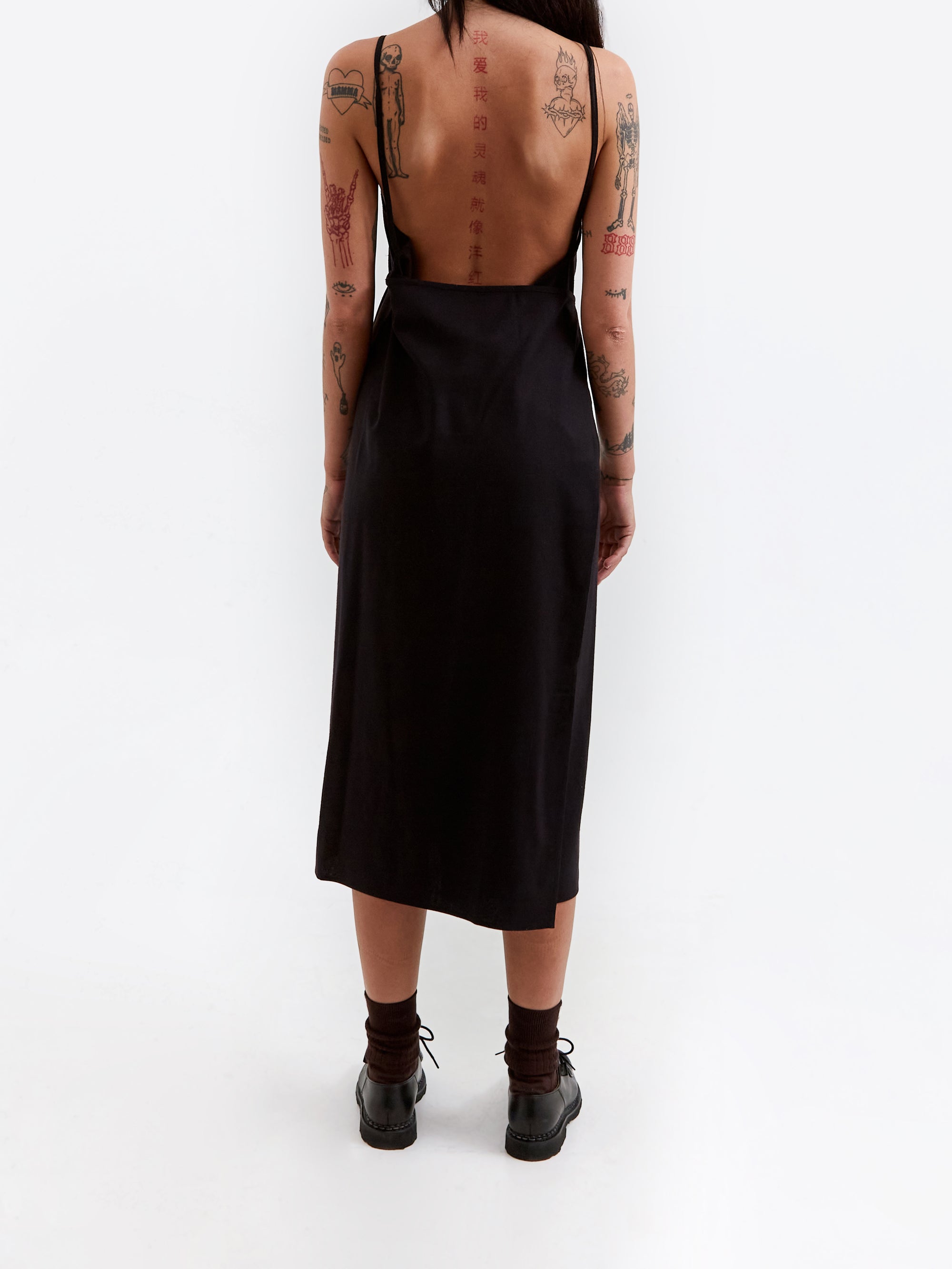 Baserange Wild Silk Yumi Apron Dress - Black – Goodhood