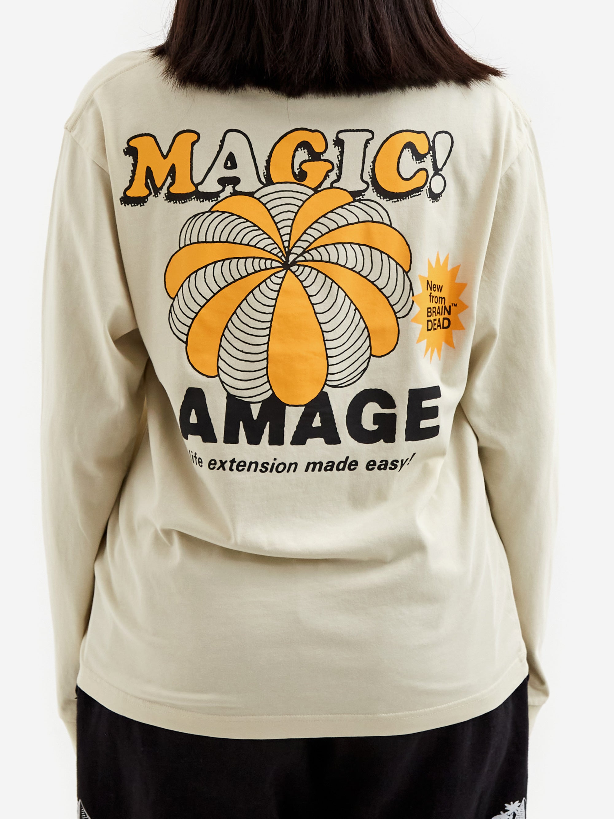 Brain Dead Magic Damage Long Sleeve T-Shirt W - Ivory – Goodhood