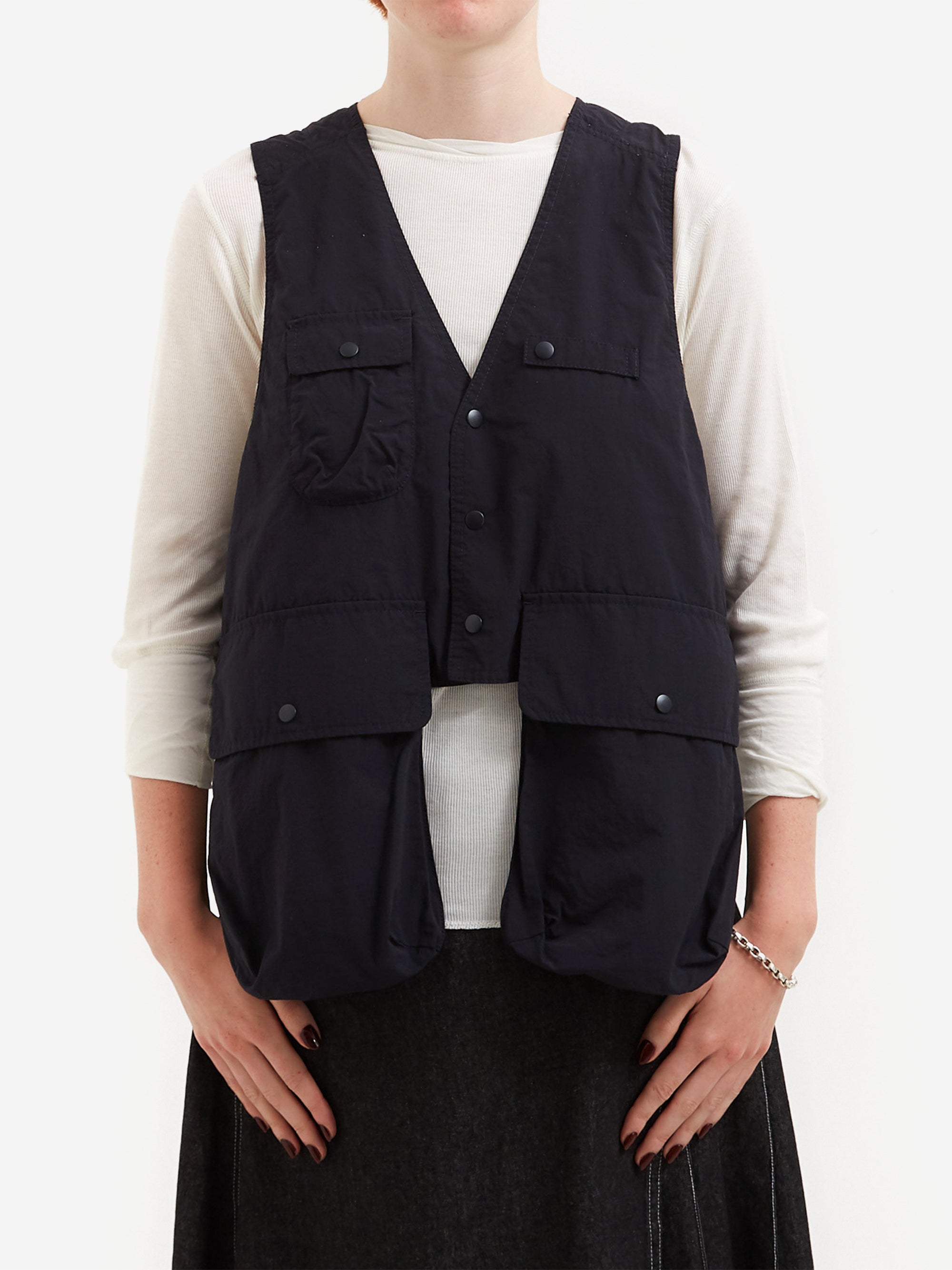 Beams Boy Outdoor Pocket Vest - Navy – Goodhood
