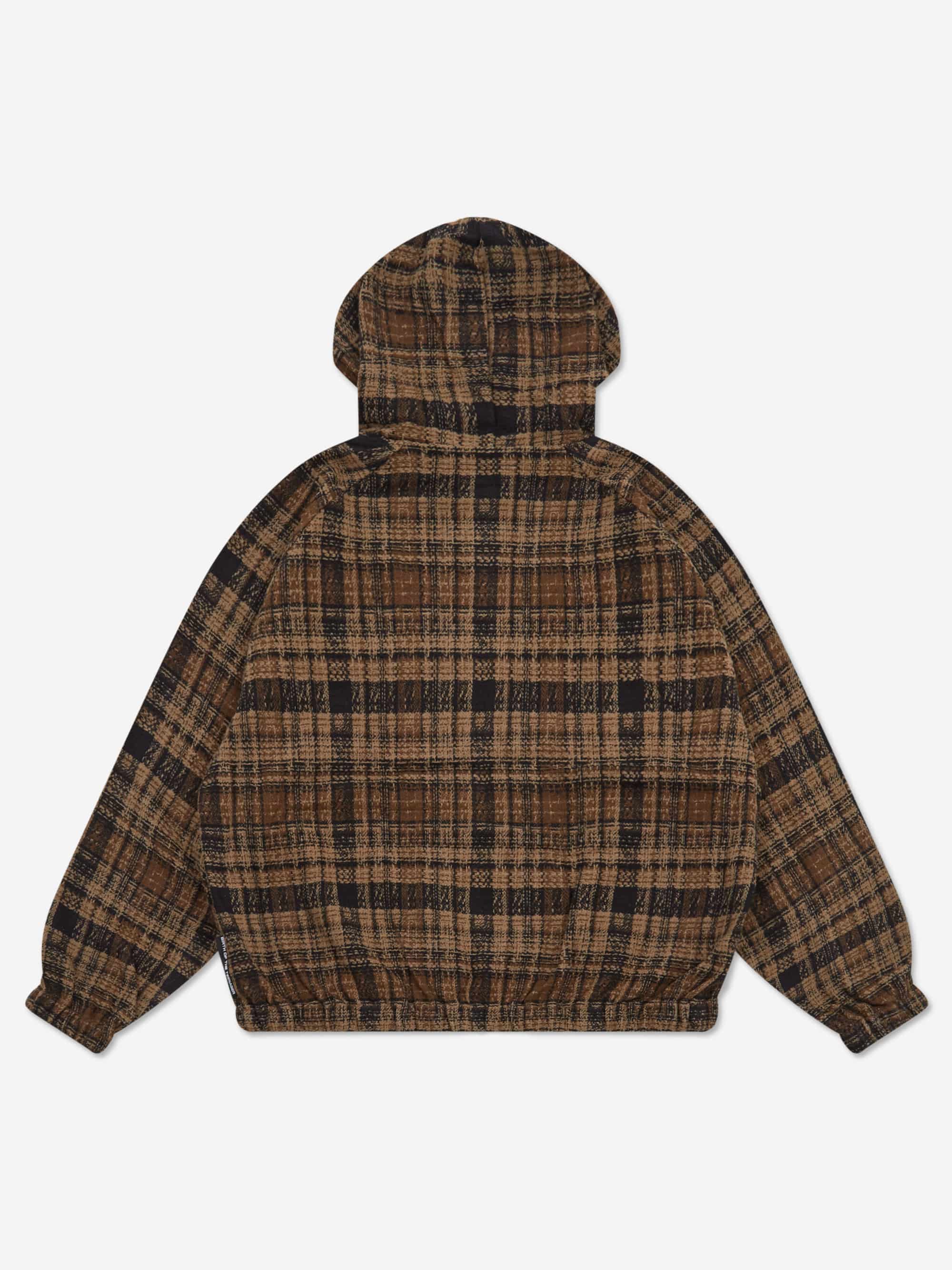 BoTT Heavy Check Zip Hoodie - Brown – Goodhood