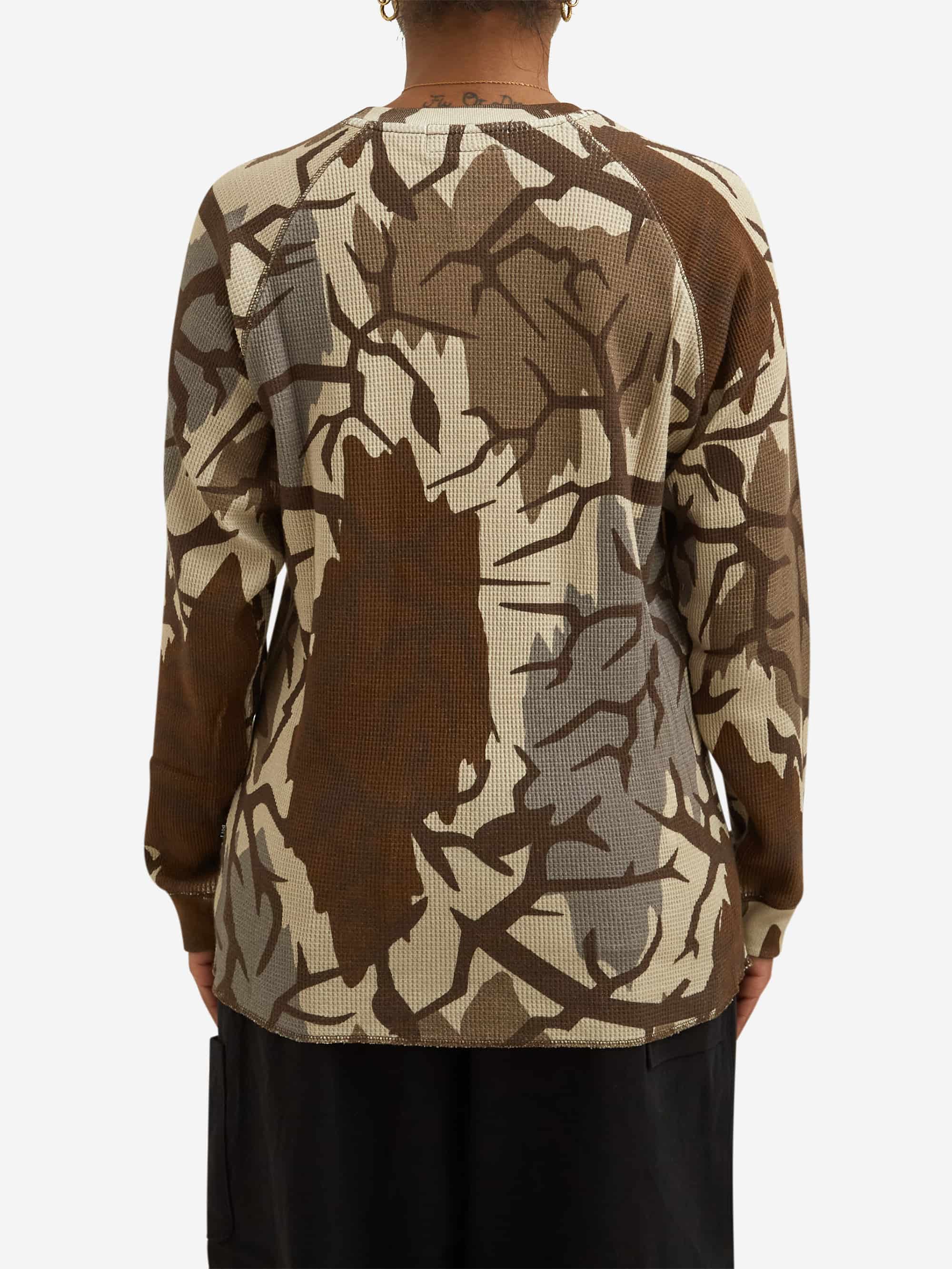 BoTT Raglan Camo Thermal W - Brown – Goodhood