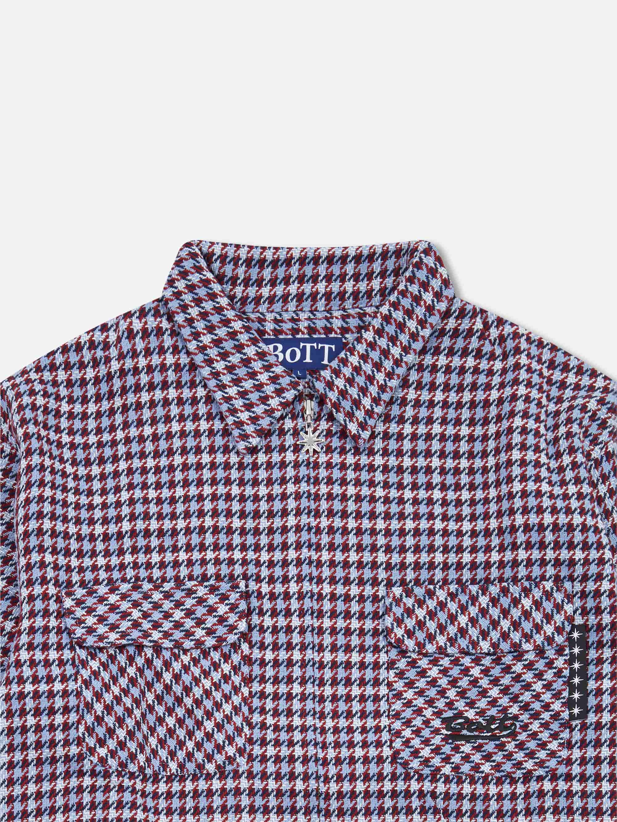 BoTT Zip-up Flannel Shirt - Slateblue – Goodhood