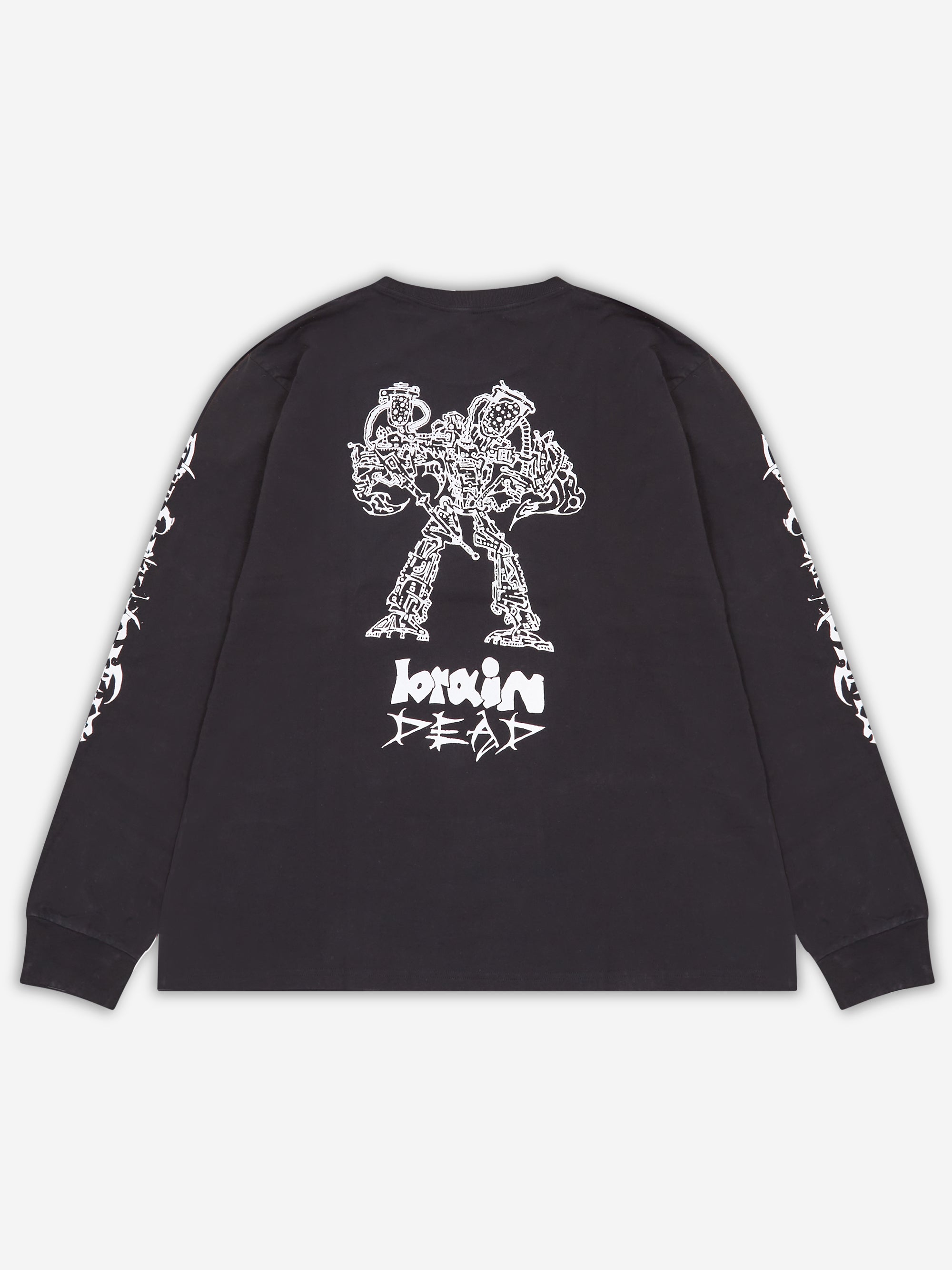 Brain Dead Skull Mech Long Sleeve T-Shirt - Black – Goodhood