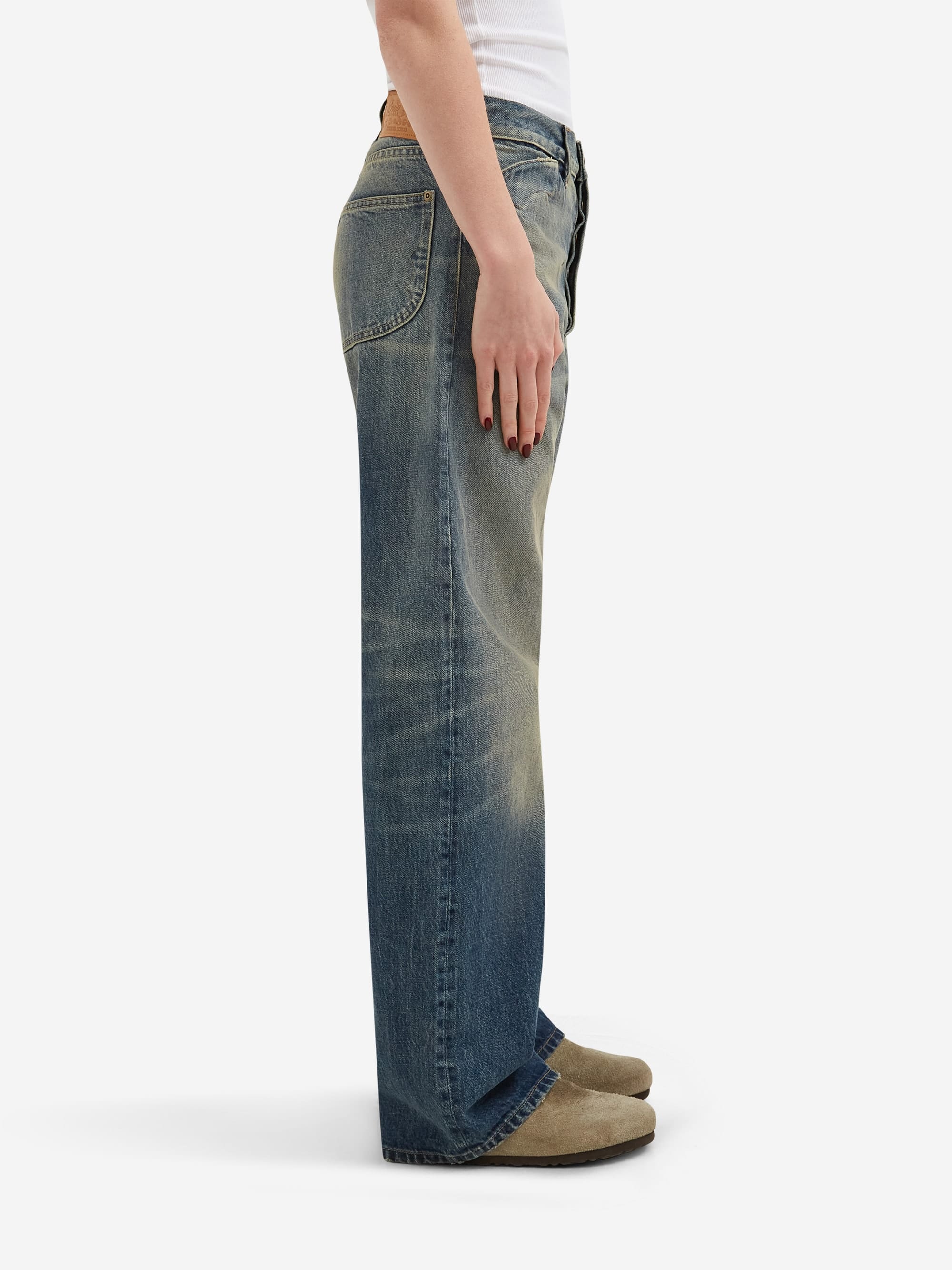 Brain Dead Type 00 15oz Selvedge Denim Pant W - Washed Indigo 