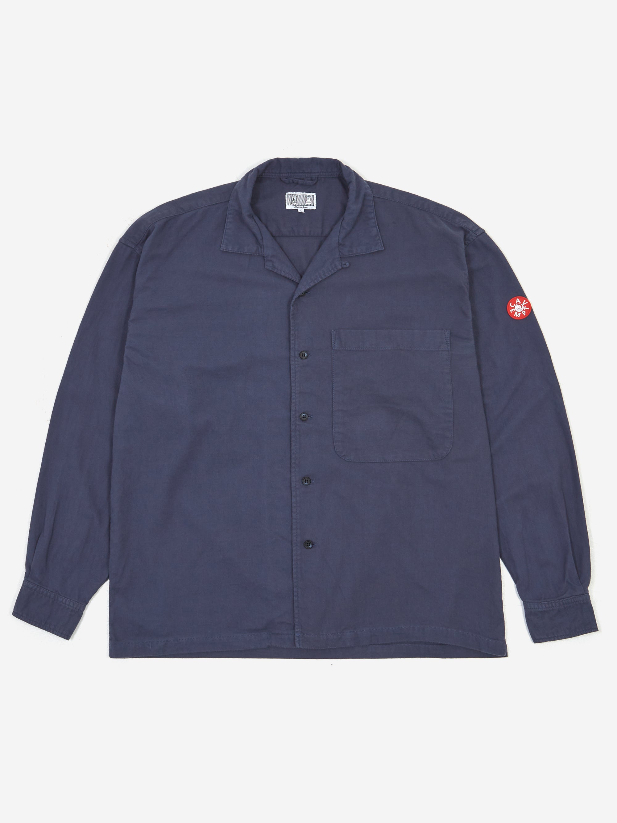 C.E Cav Empt Cotton LPOC Open Shirt - Navy