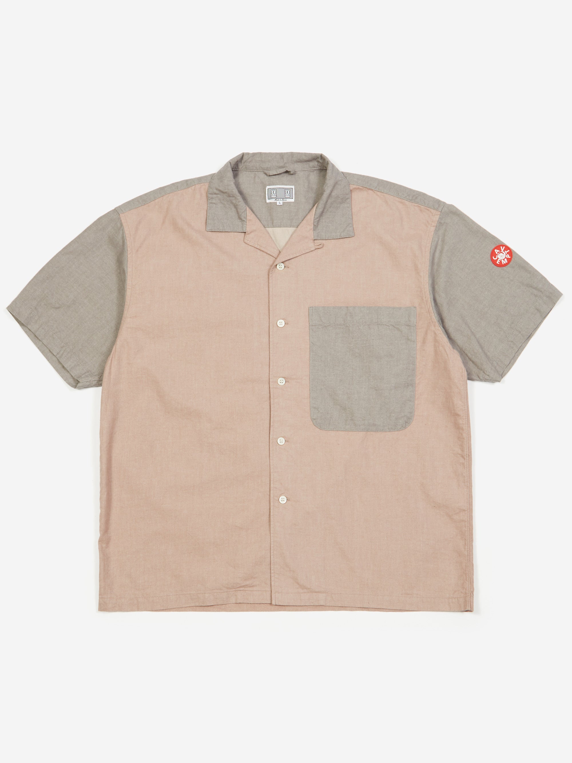 C.E Cav Empt Cotton Lpoc Short Sleeve Open Shirt - Pink – Goodhood