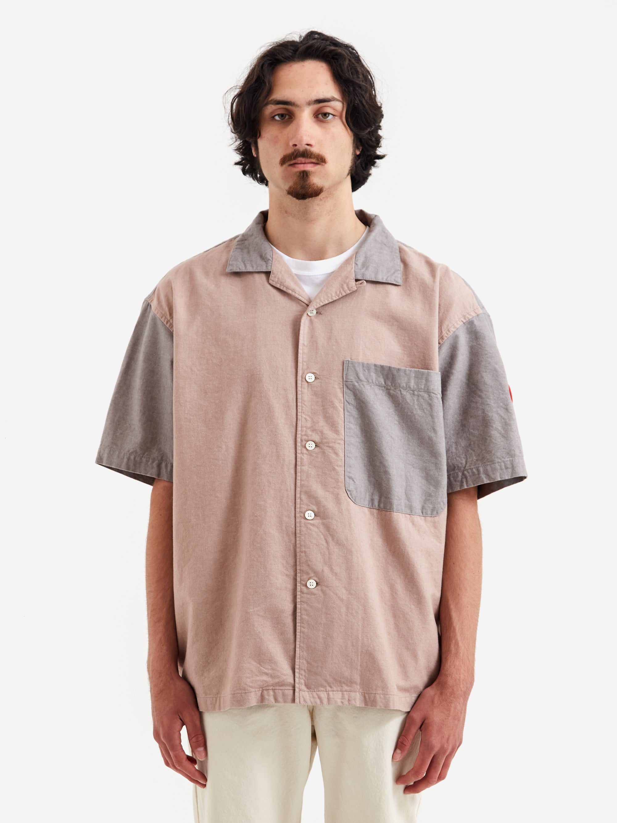 C.E Cav Empt Cotton Lpoc Short Sleeve Open Shirt - Pink – Goodhood