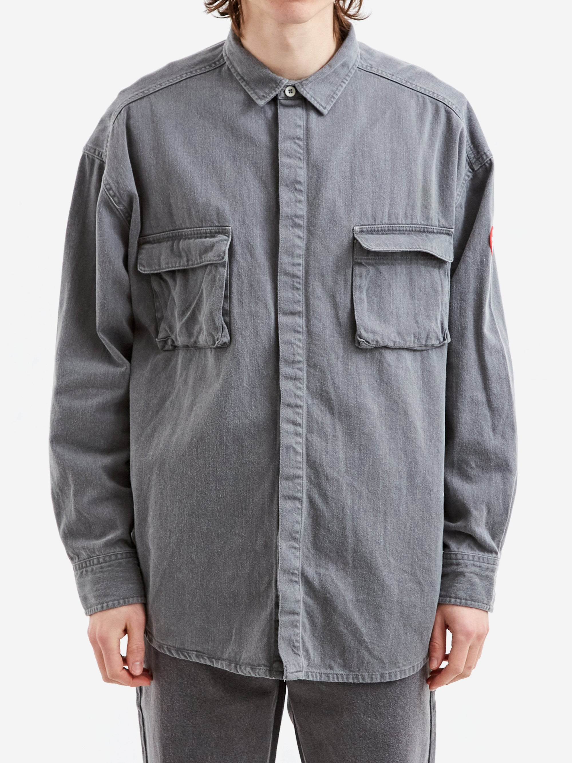 C.E Cav Empt Overdye Colour Denim Big Shirt - Green – Goodhood