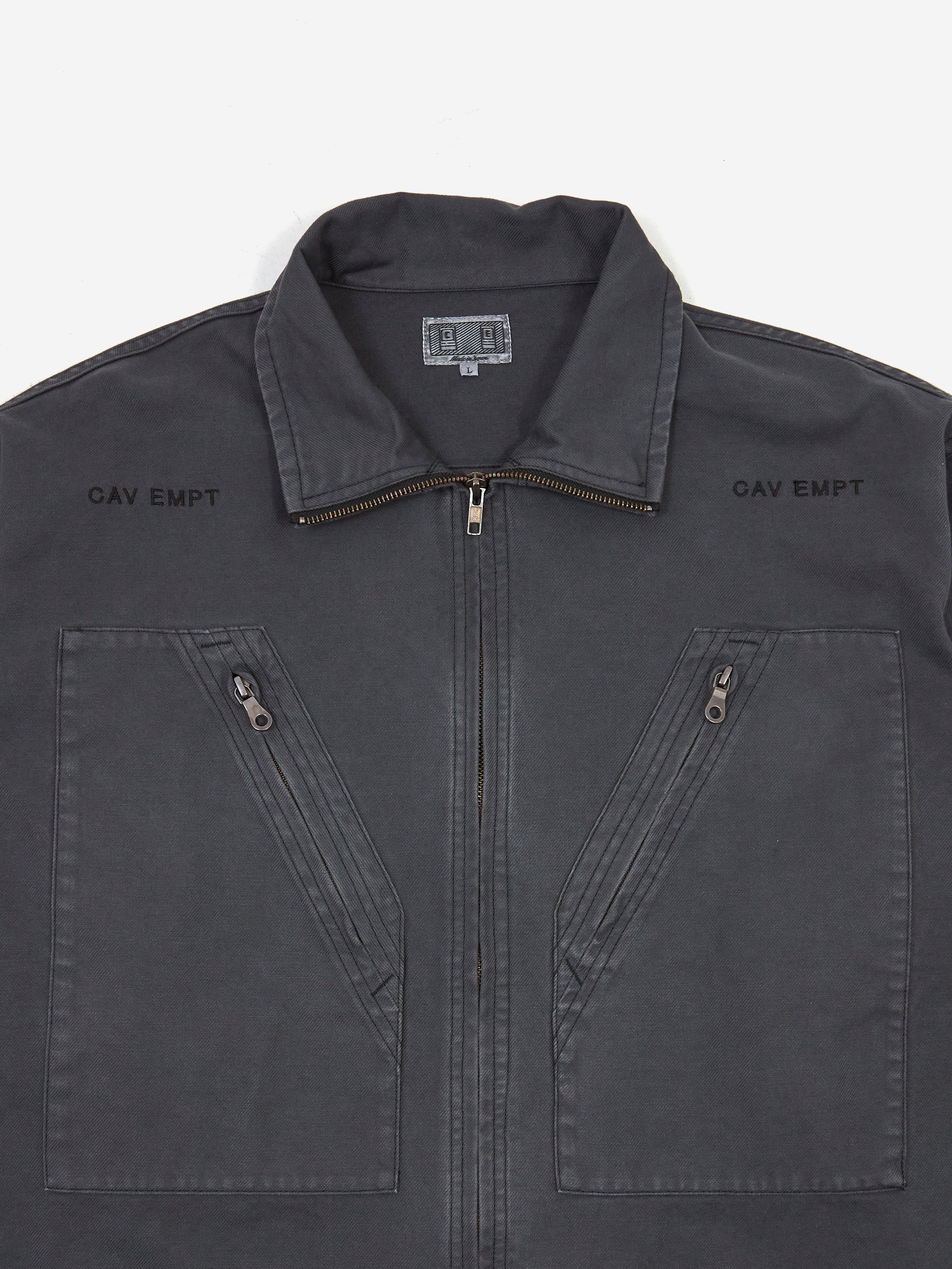 C.E Cav Empt Overdye Zip BDU Jacket - Charcoal – Goodhood