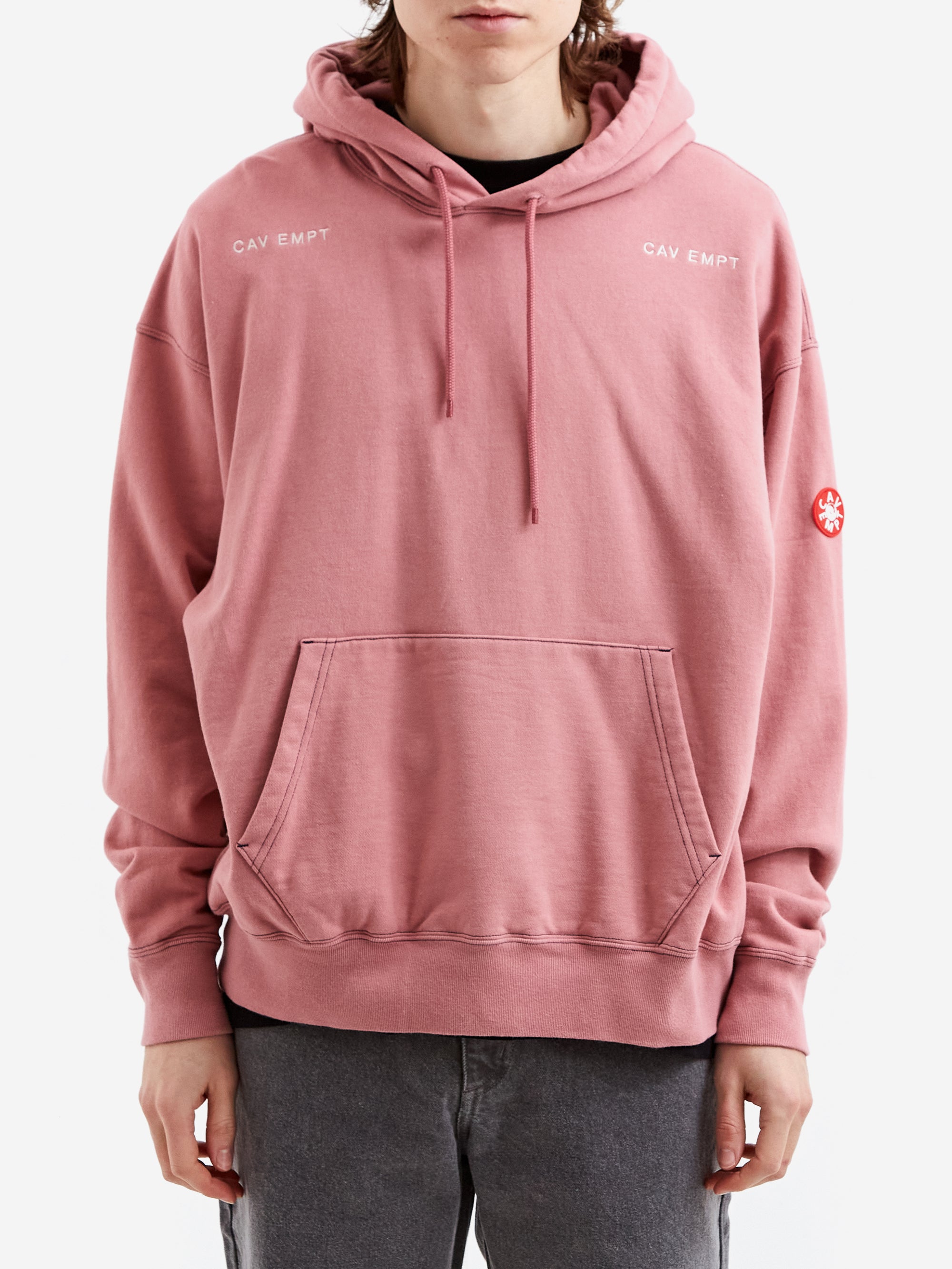 C.E Cav Empt Solid Heavy Hoodie 2 Pink