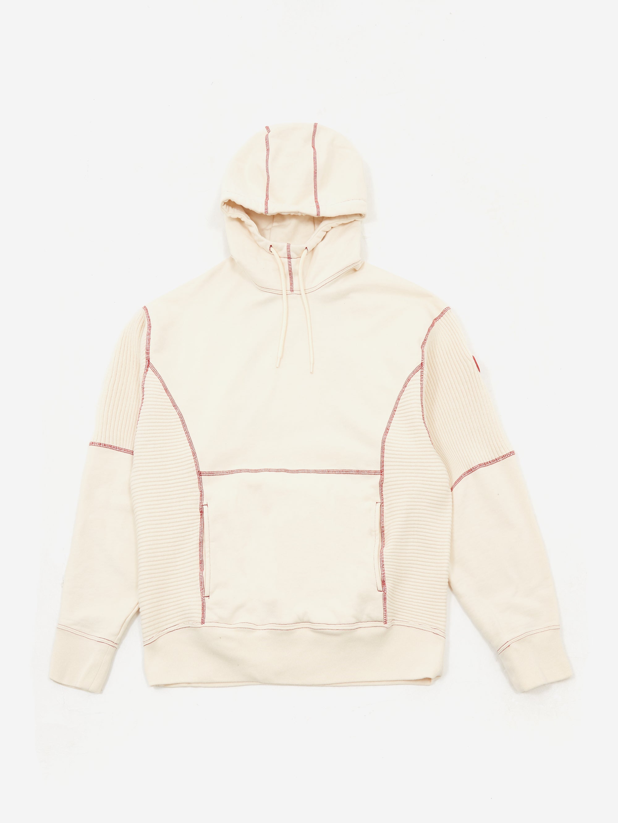 C.E Cav Empt Wide Rib Cut Heavy Hoodie Beige