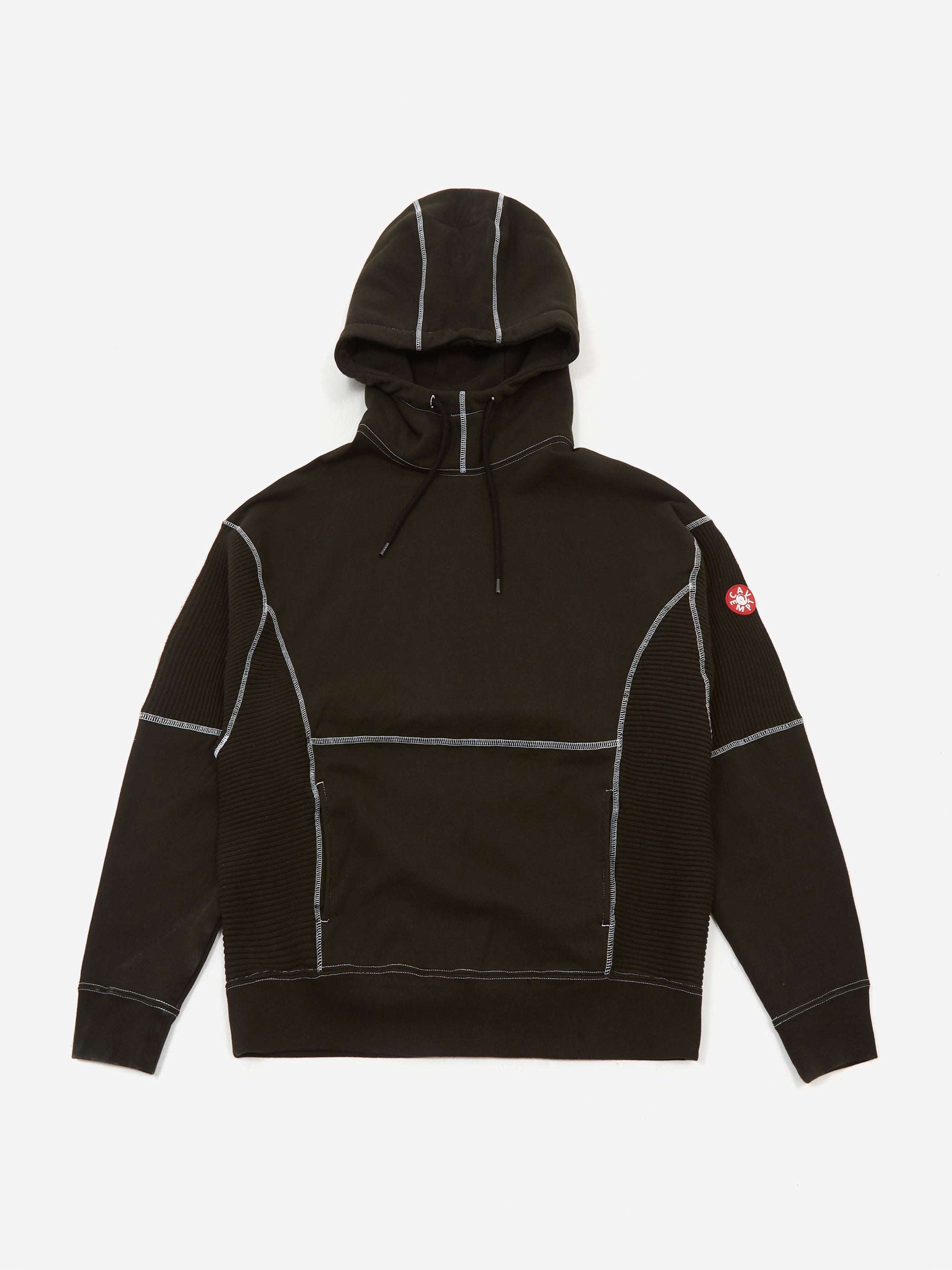 C.E Cav Empt Wide Rib Cut Heavy Hoodie Black