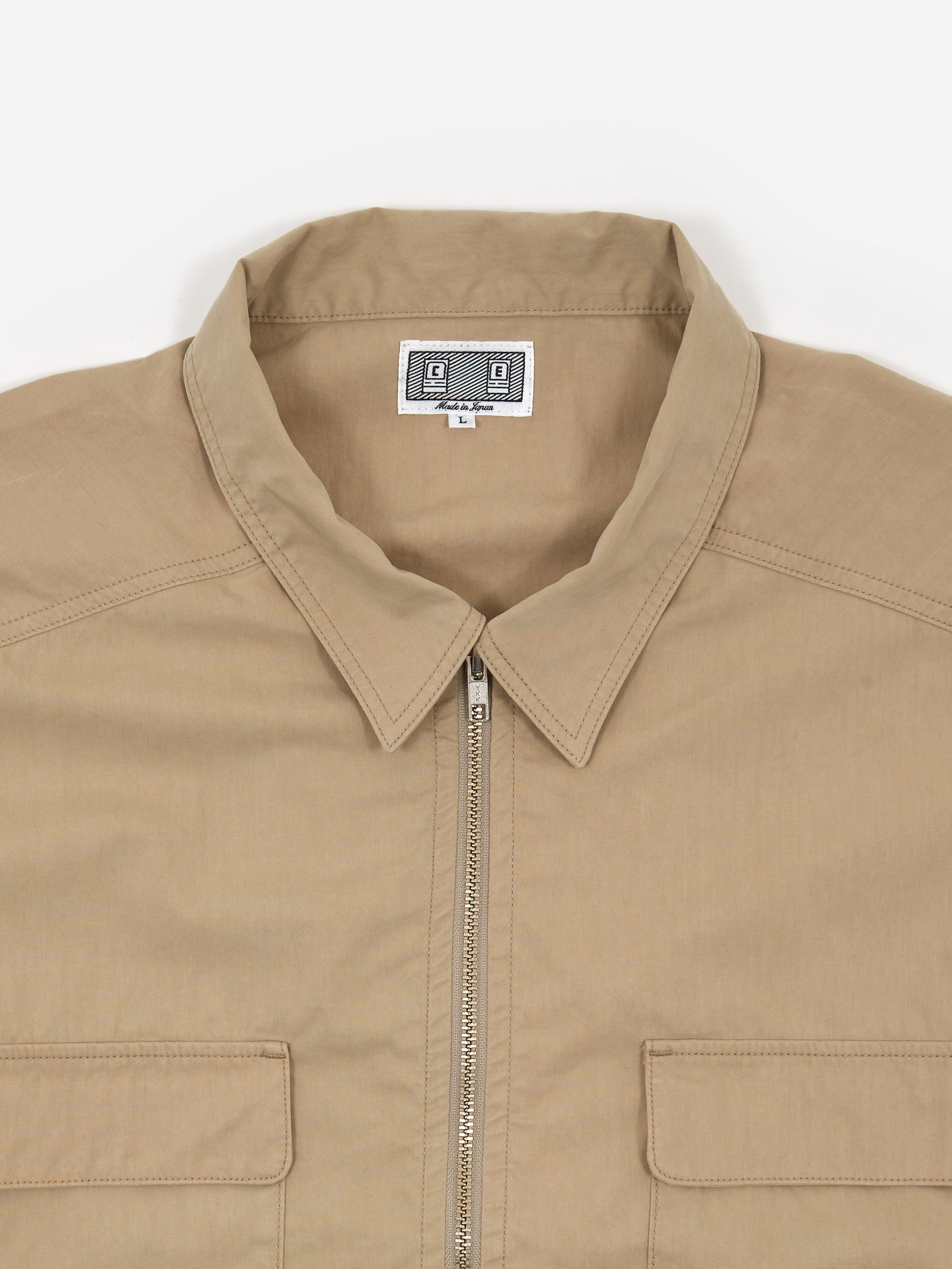 C.E Cav Empt Zip Short Shirt Jacket 3 Beige