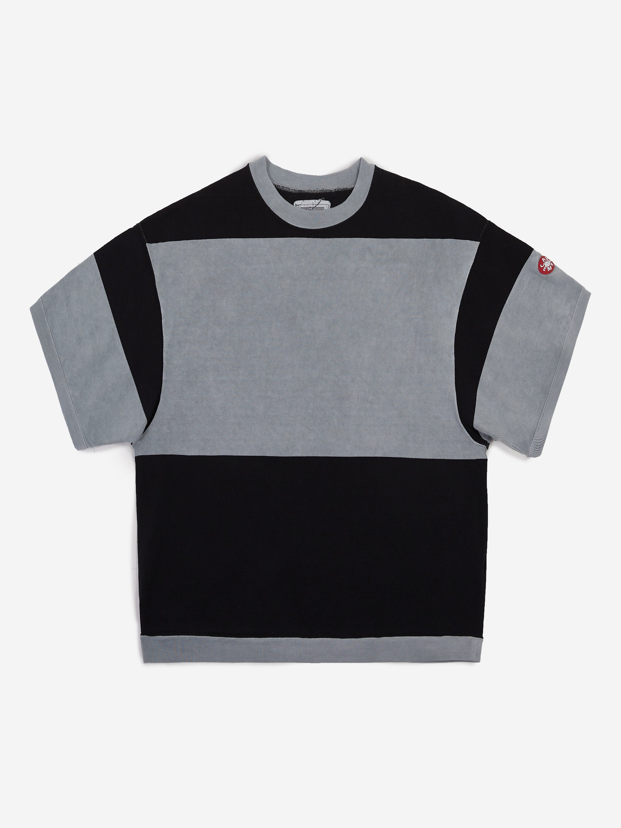 C.E Cav Empt Overdye Stripe Short Sleeve Crewneck - Khaki/Black