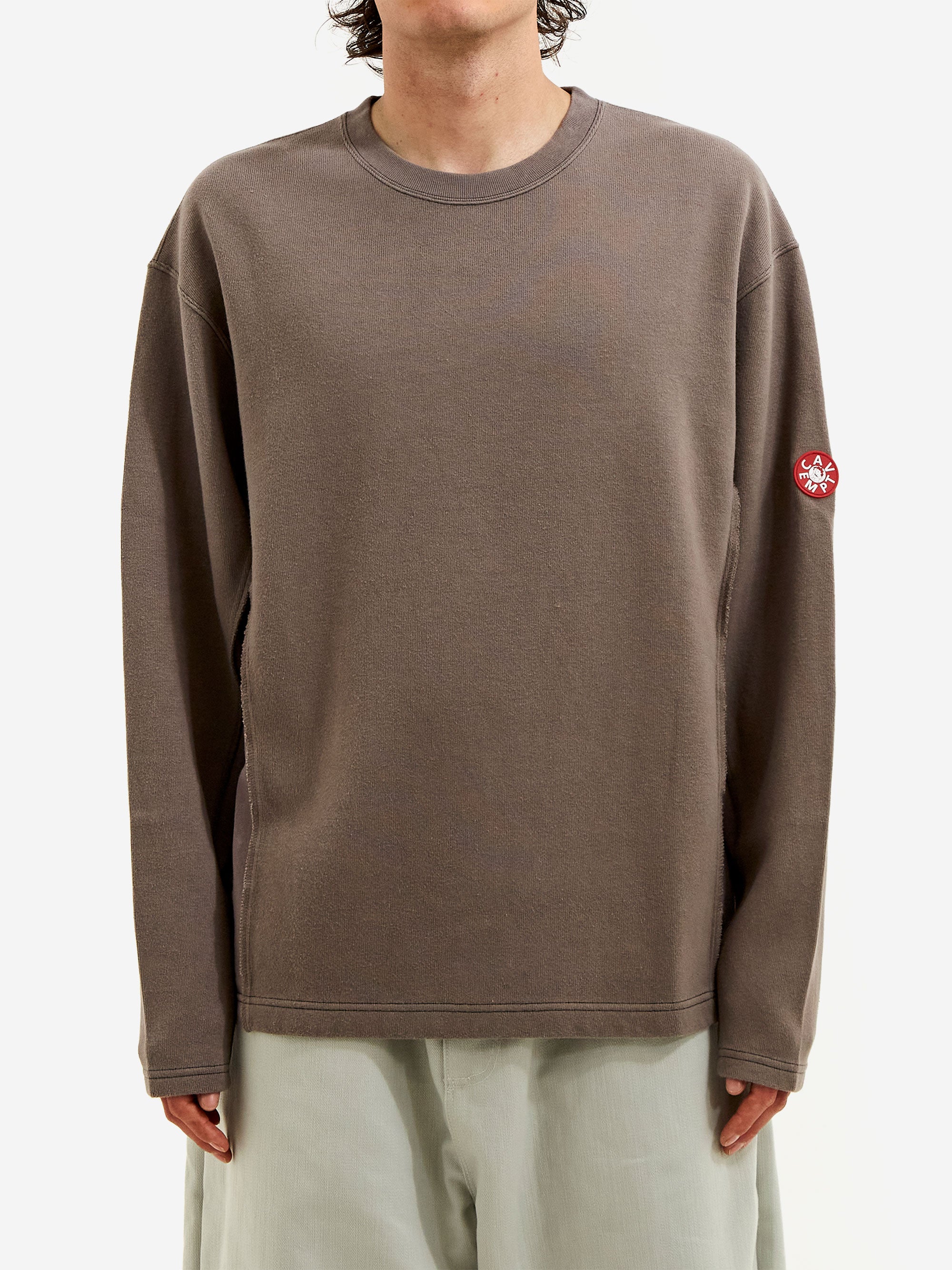 C.E Cav Empt Side Seam Double Knit Long Sleeve - Charcoal – Goodhood