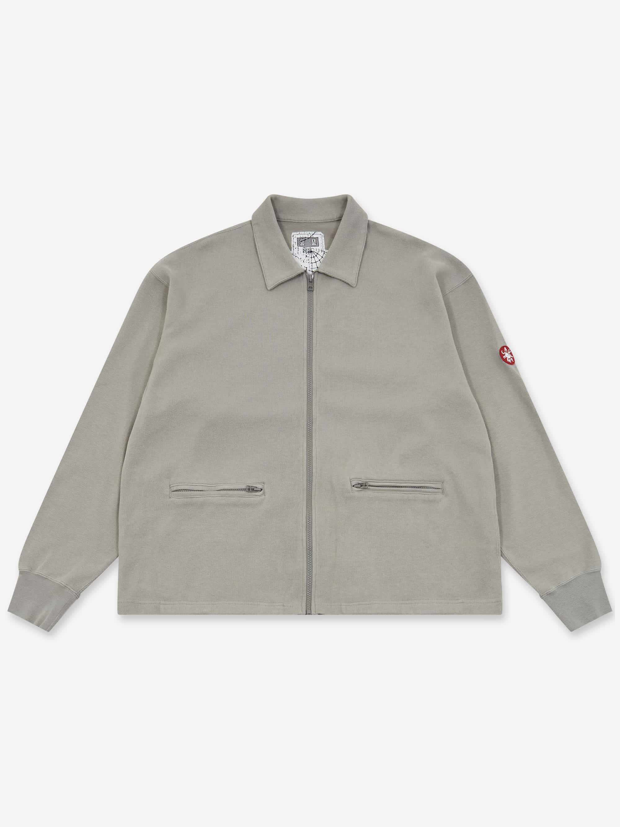 C.E Cav Empt DBL Knit Collared Zip Up - Khaki – Goodhood