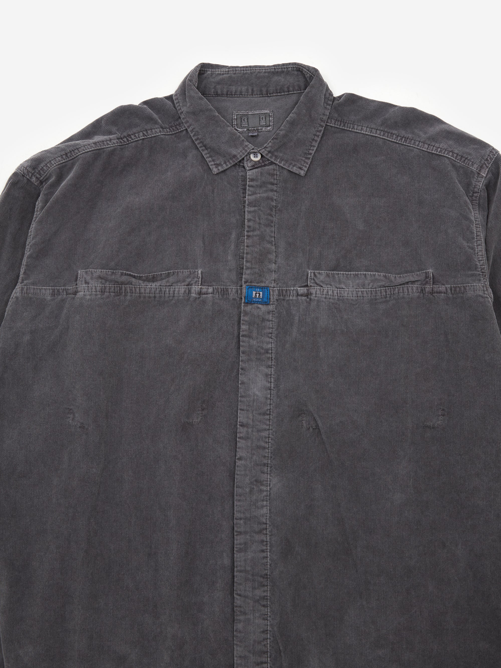 C.E Cav Empt Overdye Cord Design Big Shirt - Charcoal – Goodhood