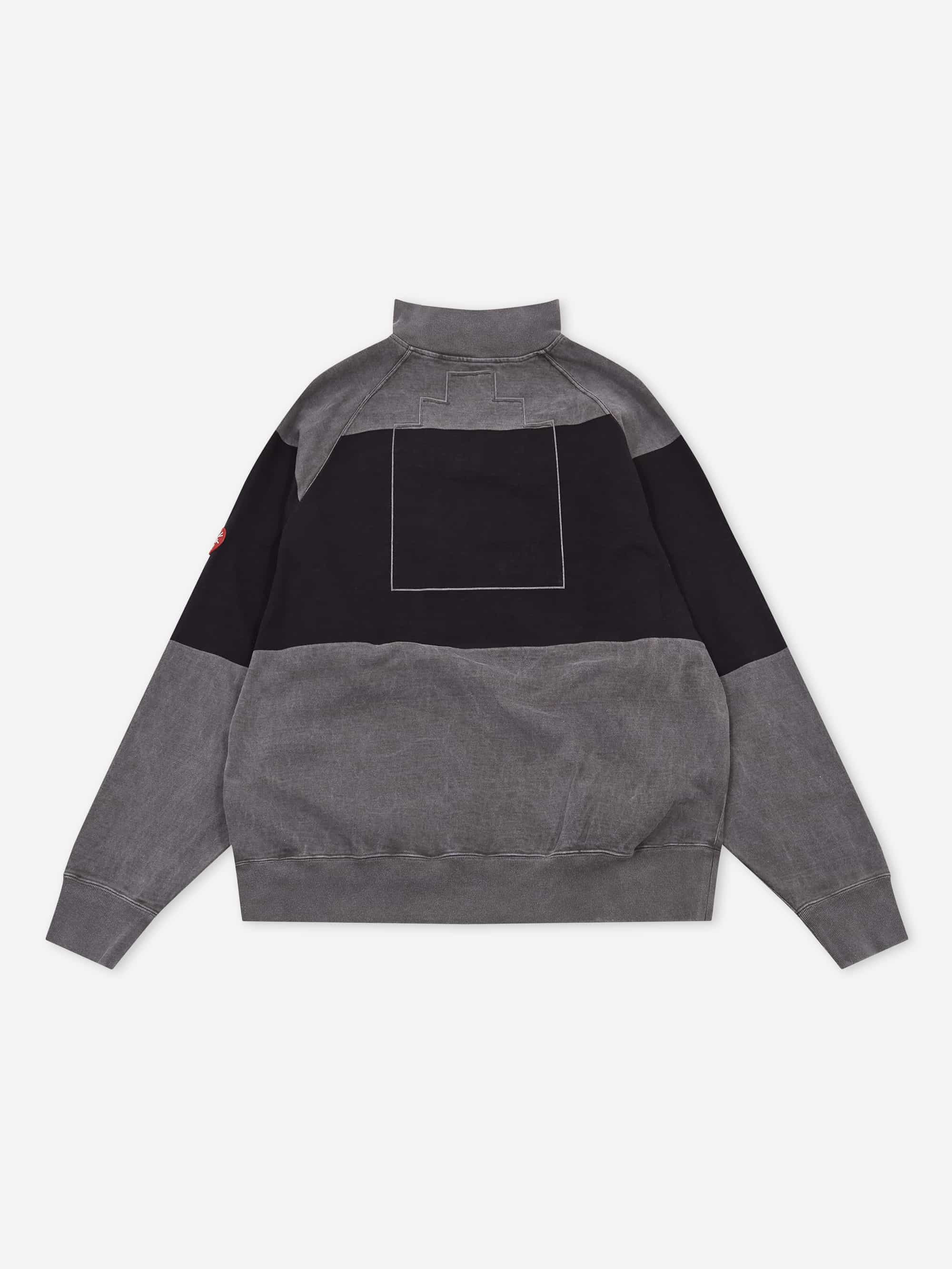 C.E Cav Empt Overdye Stripe Half Zip - Grey – Goodhood