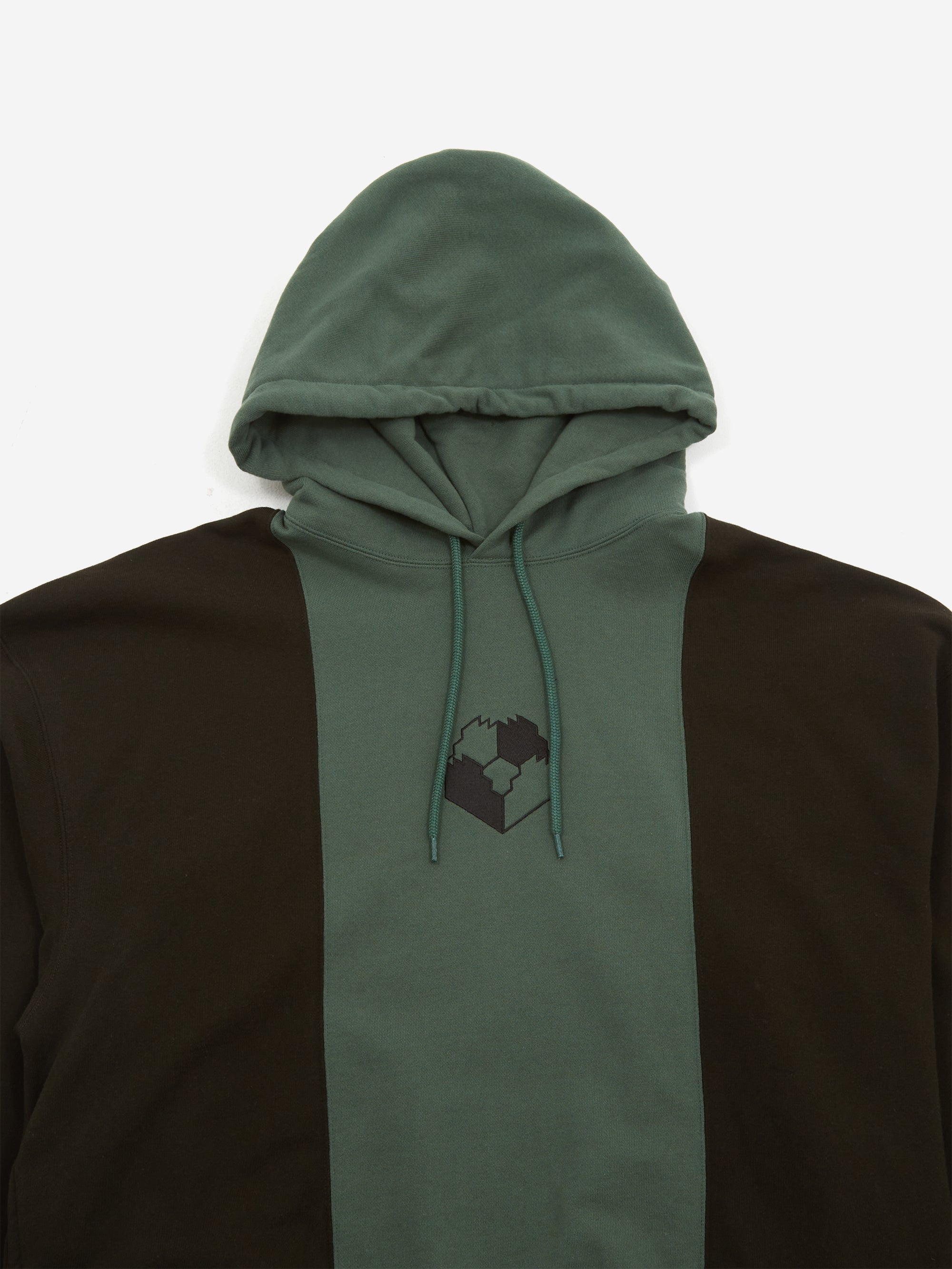 C.E Cav Empt Paneled Two Tone Hoodie - Green – Goodhood