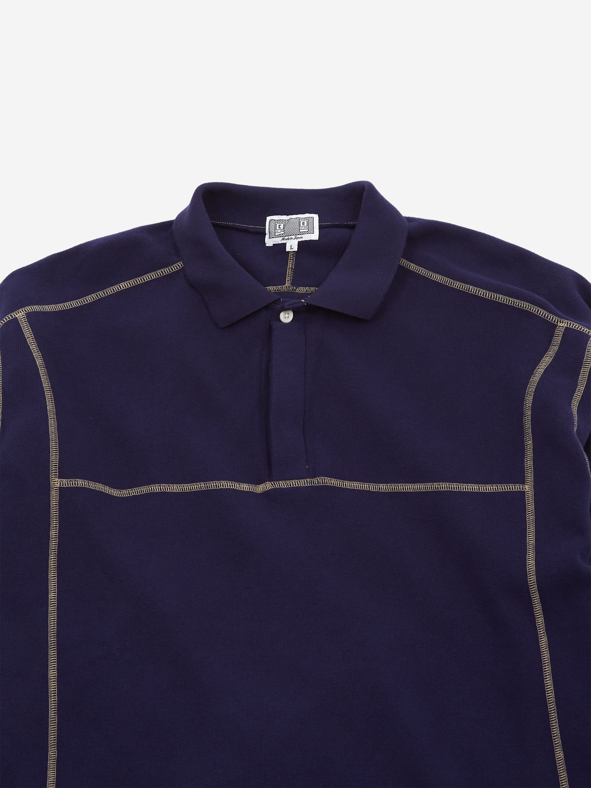 C.E Cav Empt Double Knit Longsleeve Polo - Navy – Goodhood