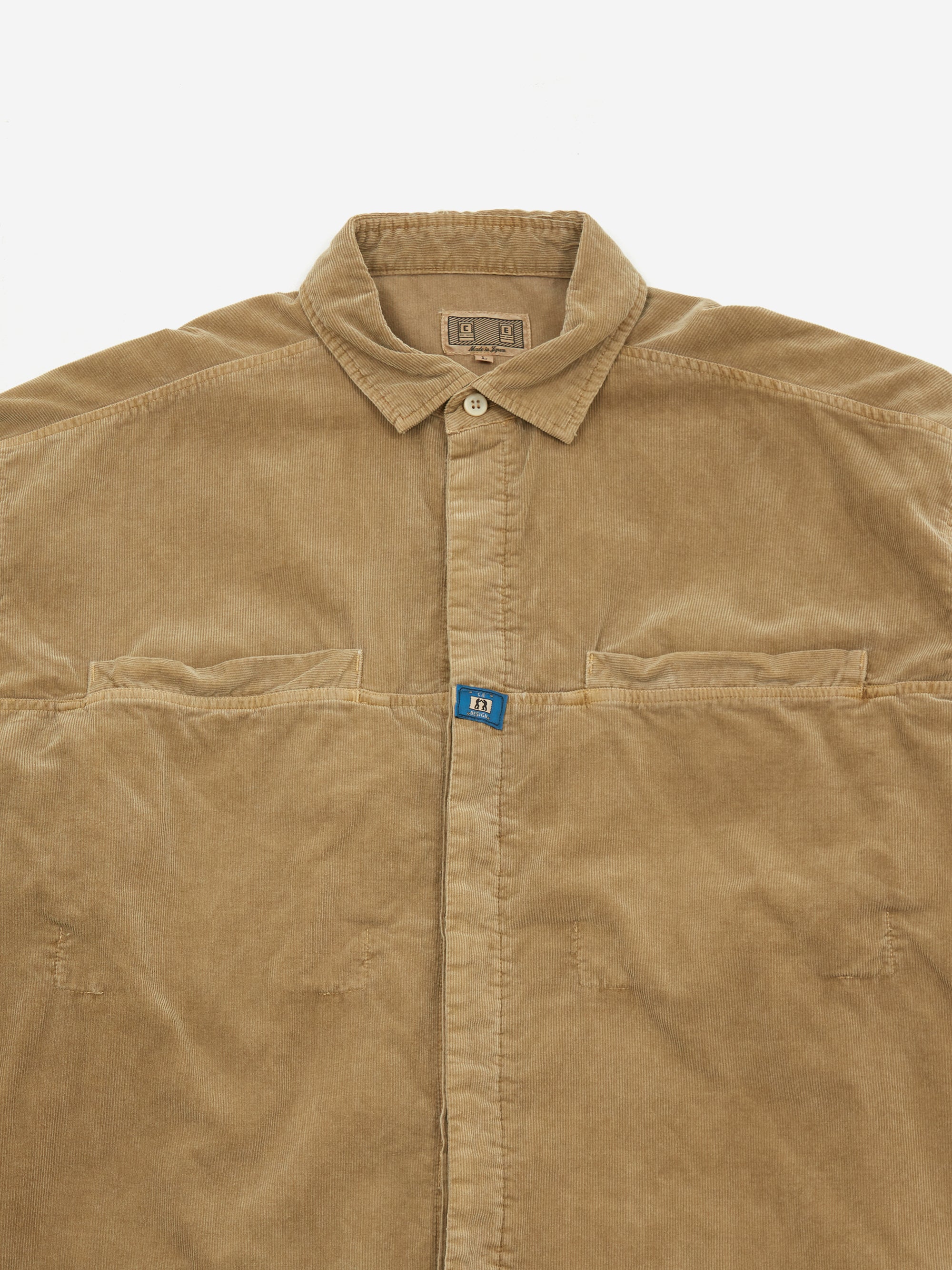 C.E Cav Empt Overdye Cord Design Big Shirt - Beige – Goodhood