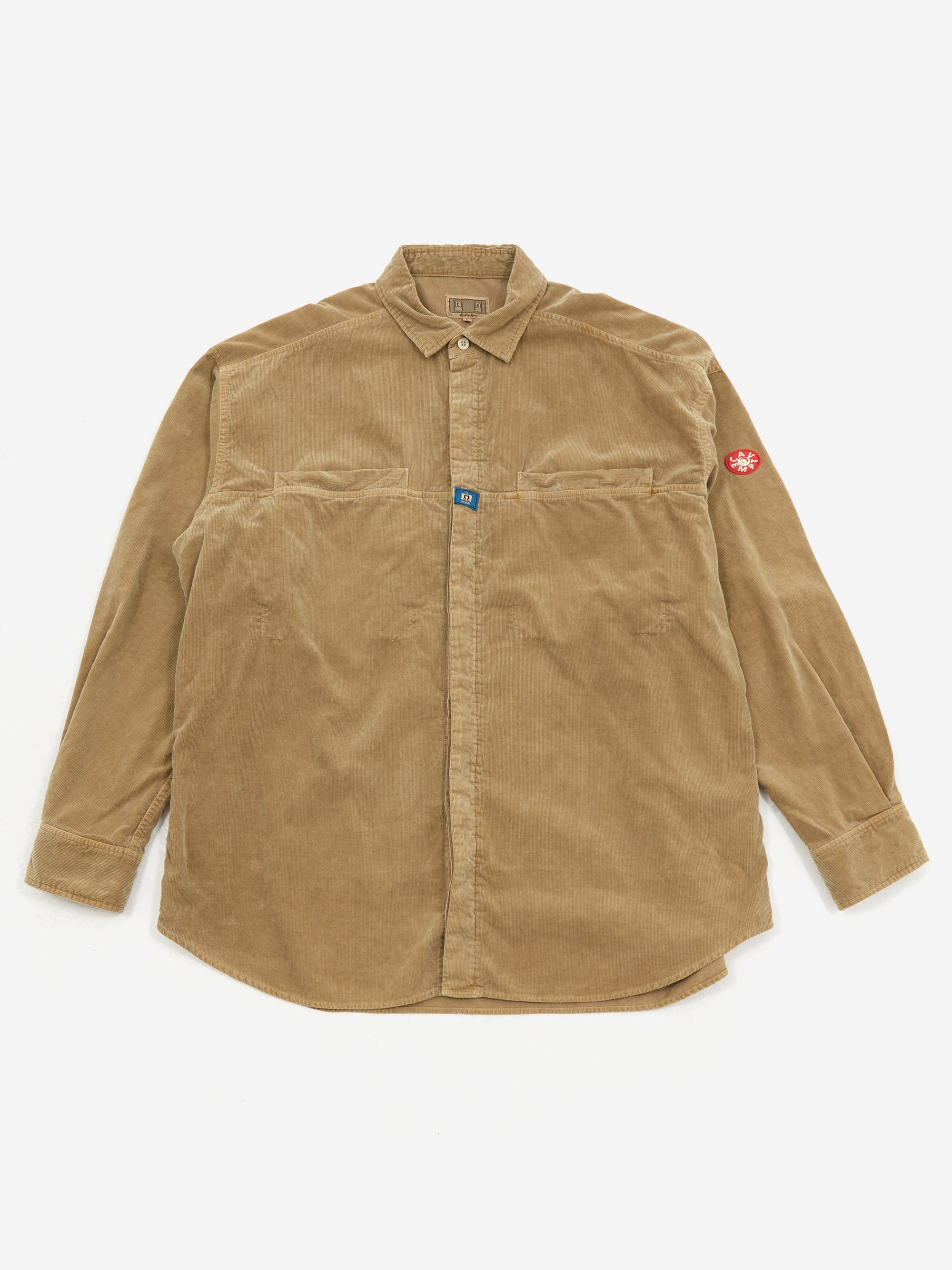 C.E Cav Empt Overdye Cord Design Big Shirt - Beige – Goodhood