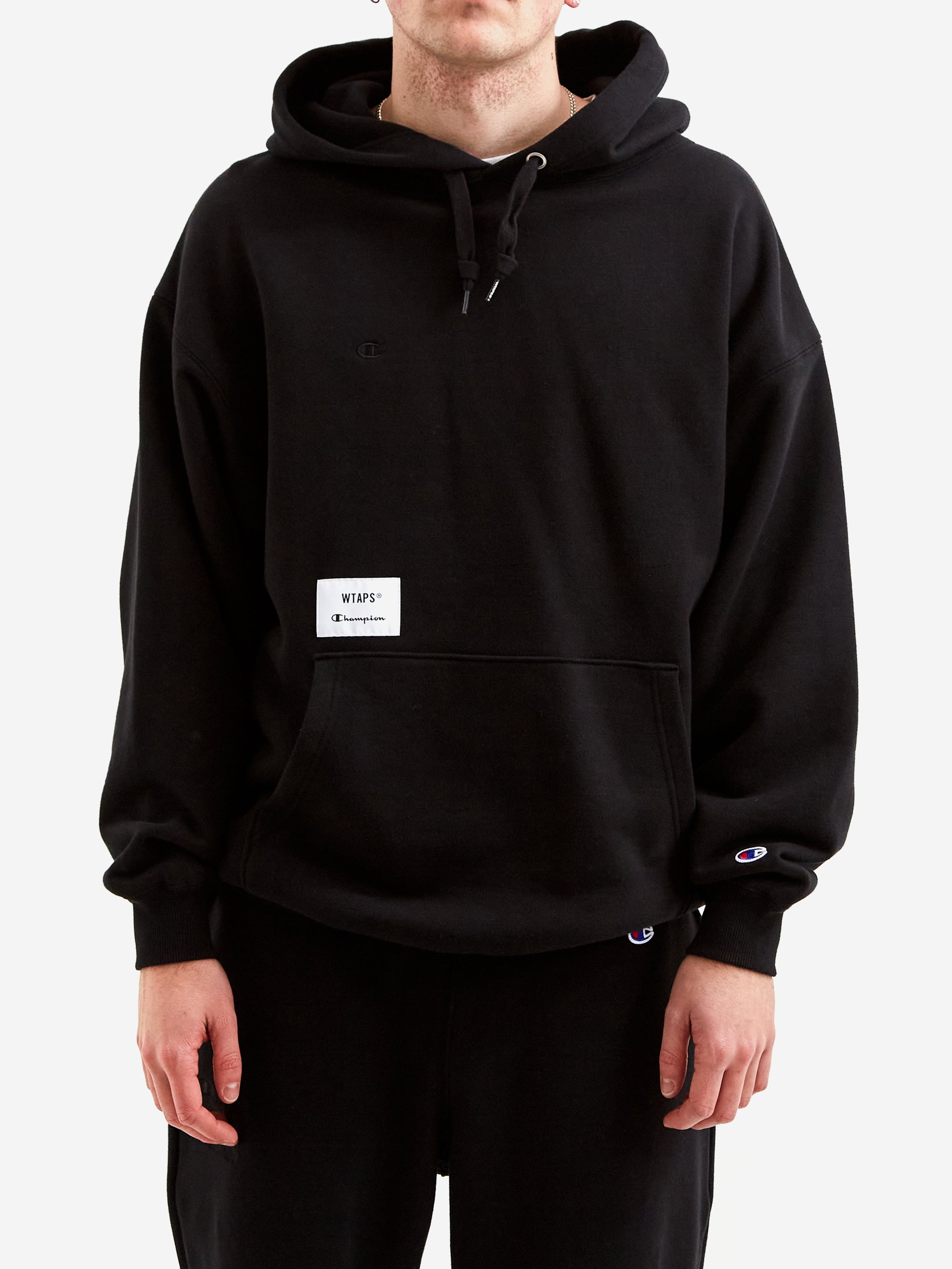 Champion x WTAPS Hooded Sweatshirt Black – Goodhood