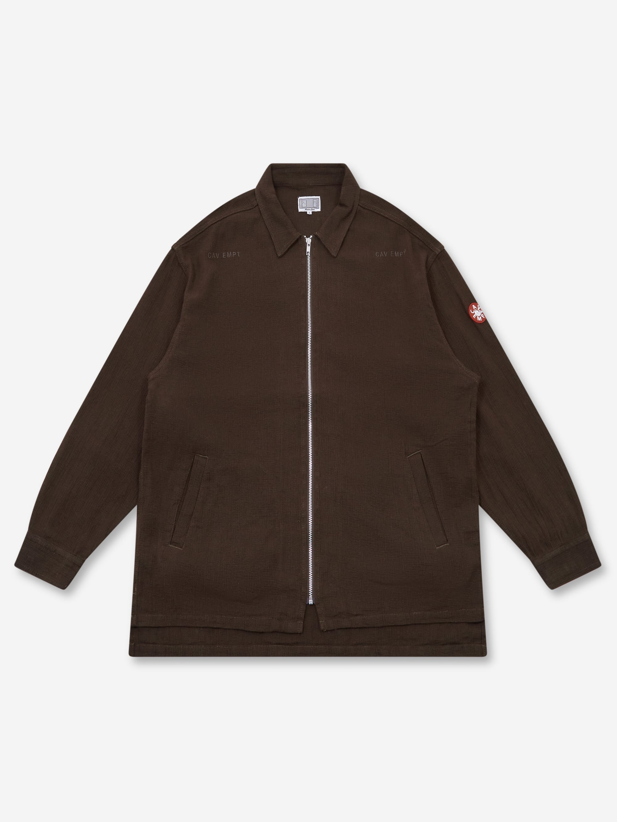 C.E Cav Empt Welt Pockets Zip Shirt Jacket - Charcoal – Goodhood