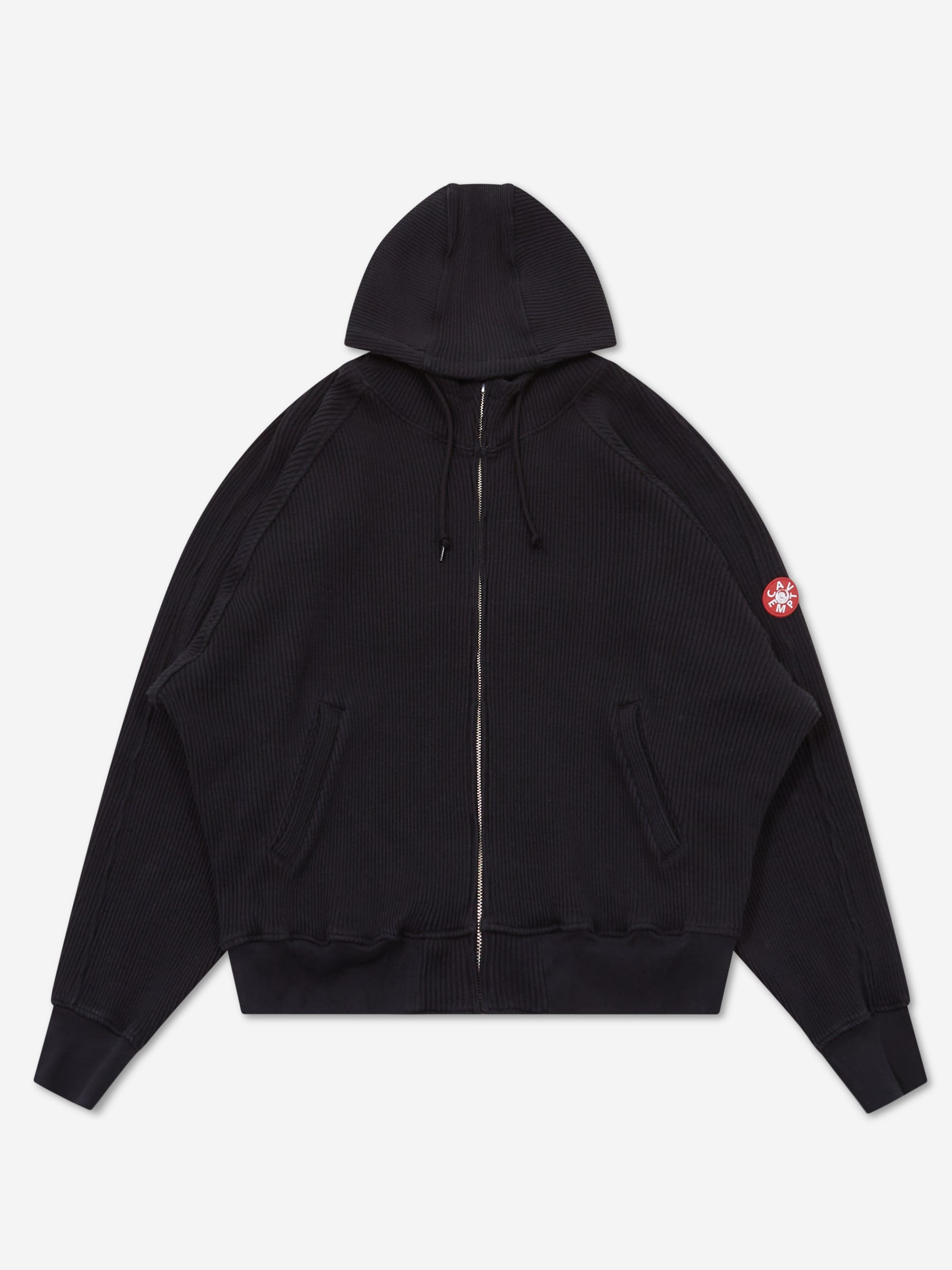 C.E Cav Empt Wide Rib Big Heavy Zip Hoody - Black – Goodhood