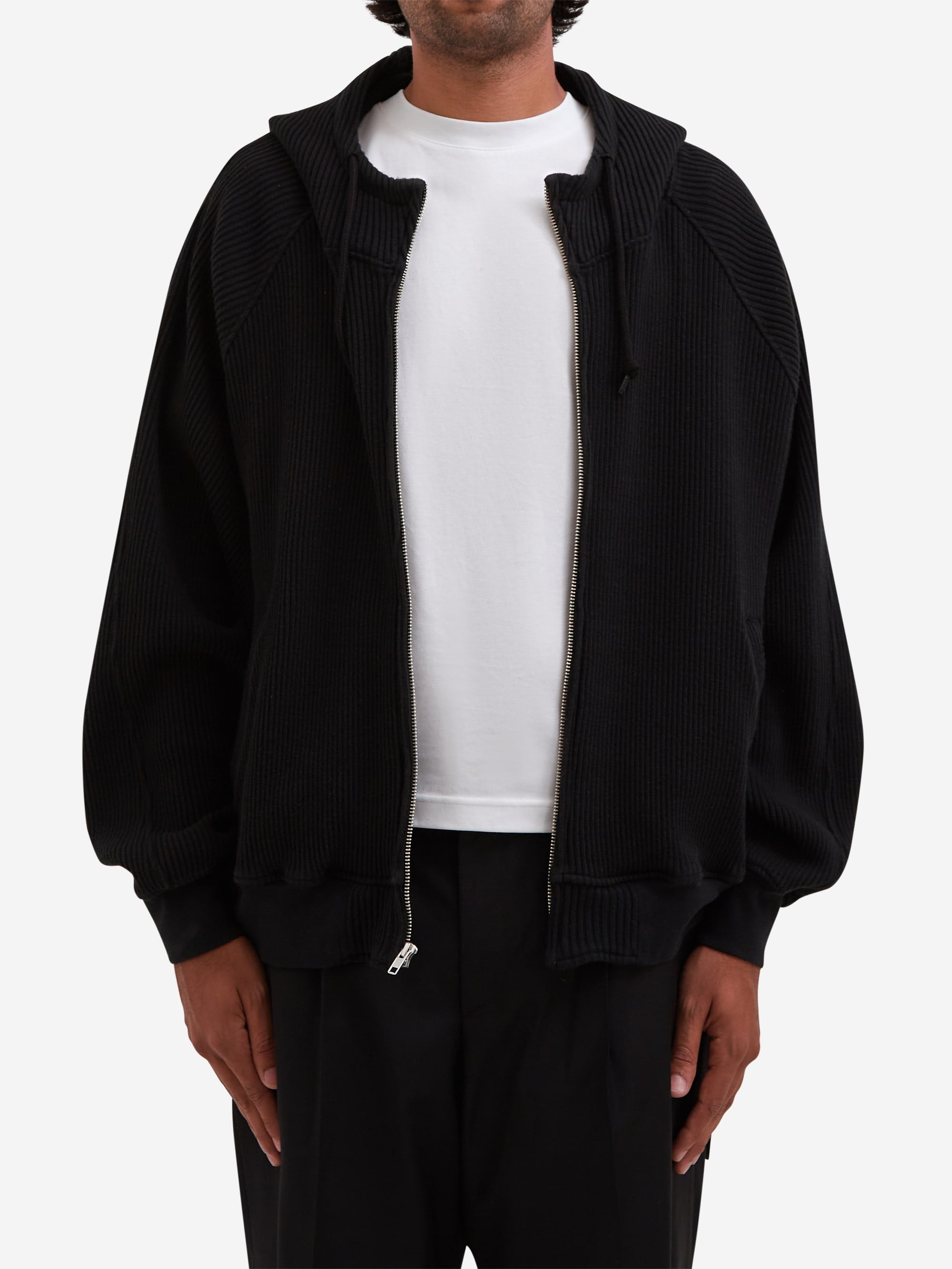 C.E Cav Empt Wide Rib Big Heavy Zip Hoody - Black – Goodhood