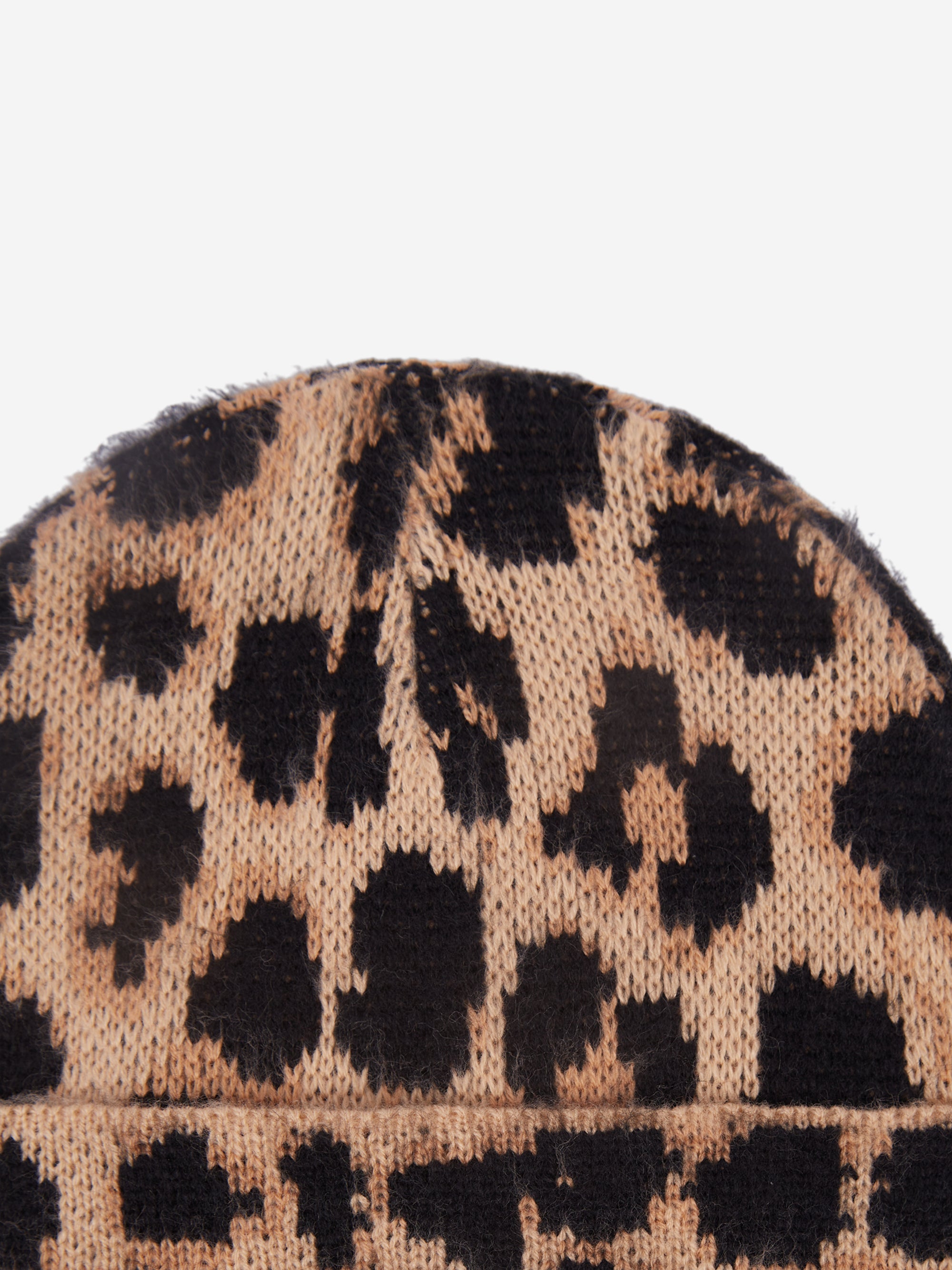 Damson Madder Leopard Print Bobble Hat Beanie Damson Madder | Leopard Beanie main image 4