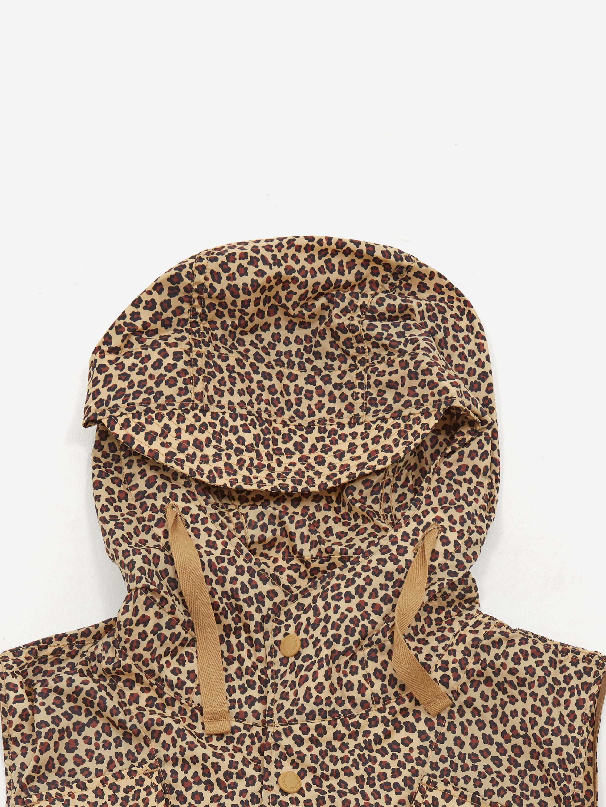 Engineered Garments Field Vest - Khaki Leopard Print – Goodhood