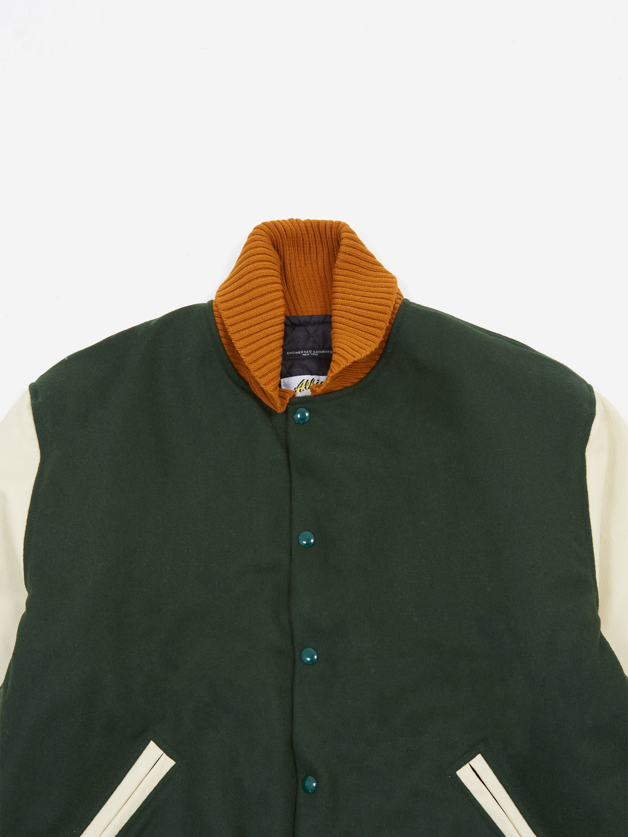 Engineered Garments x Albion Varsity Jacket - Olive – Goodhood