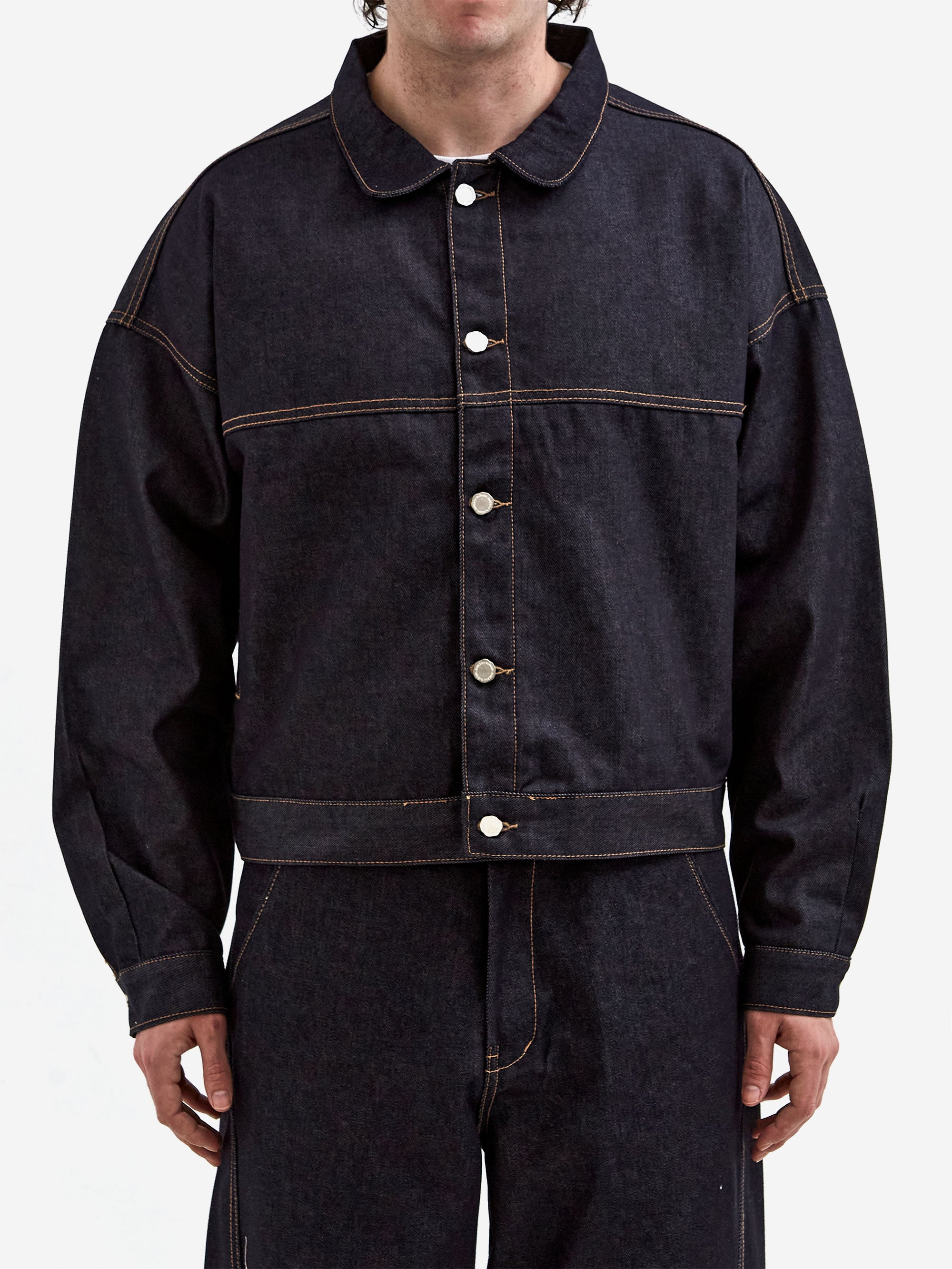 Estudio Niksen Raw Denim In-Stitch Jacket - Indigo – Goodhood