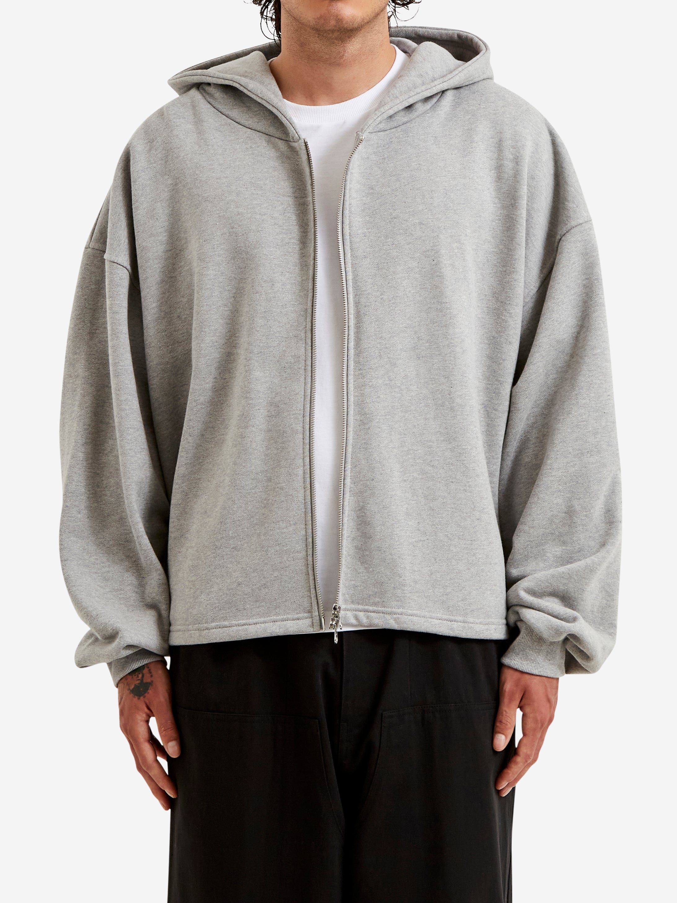 Estudio Niksen Boxy Zip-up Hoodie - Grey – Goodhood