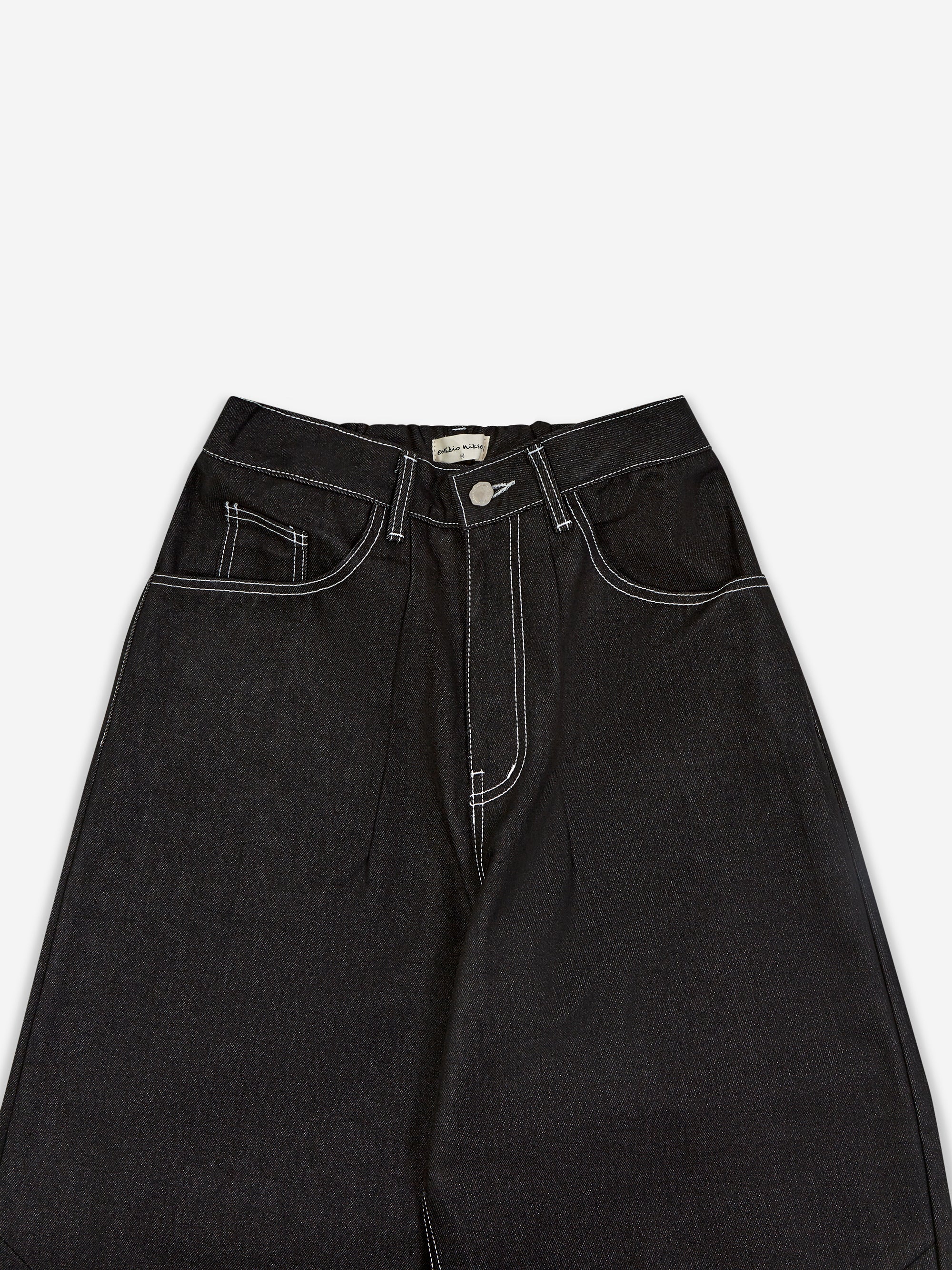 Estudio Niksen Raw Denim Balloon Jeans - Black Raw Denim – Goodhood